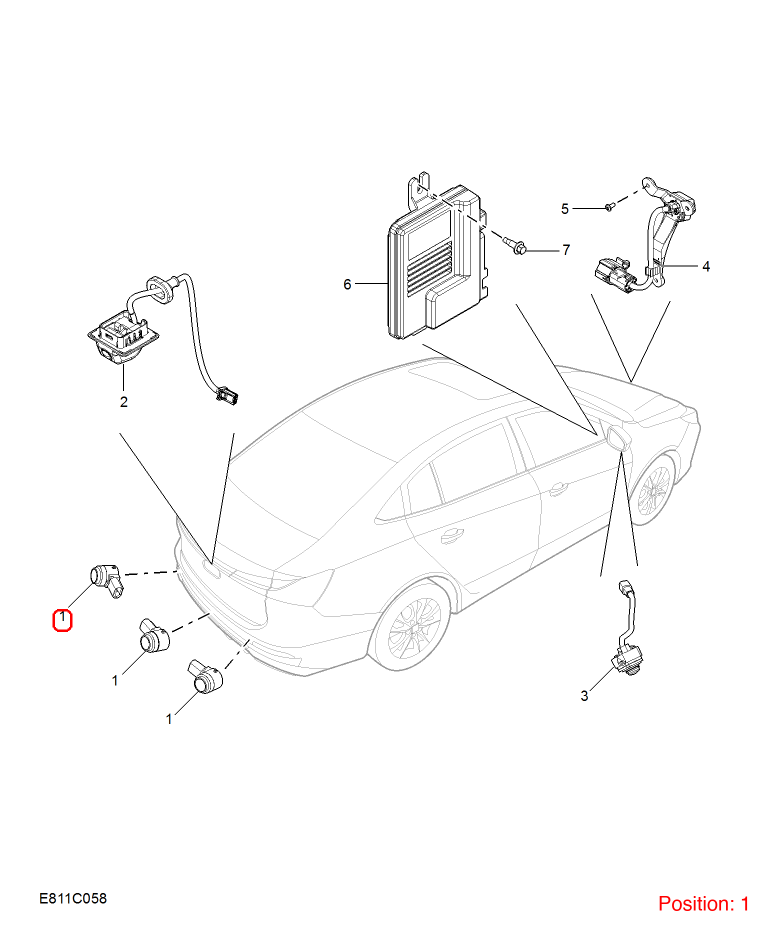 MG Parking Sensor OEM 10850857YGM FOR MG5 10850857YGM-MG_OEM