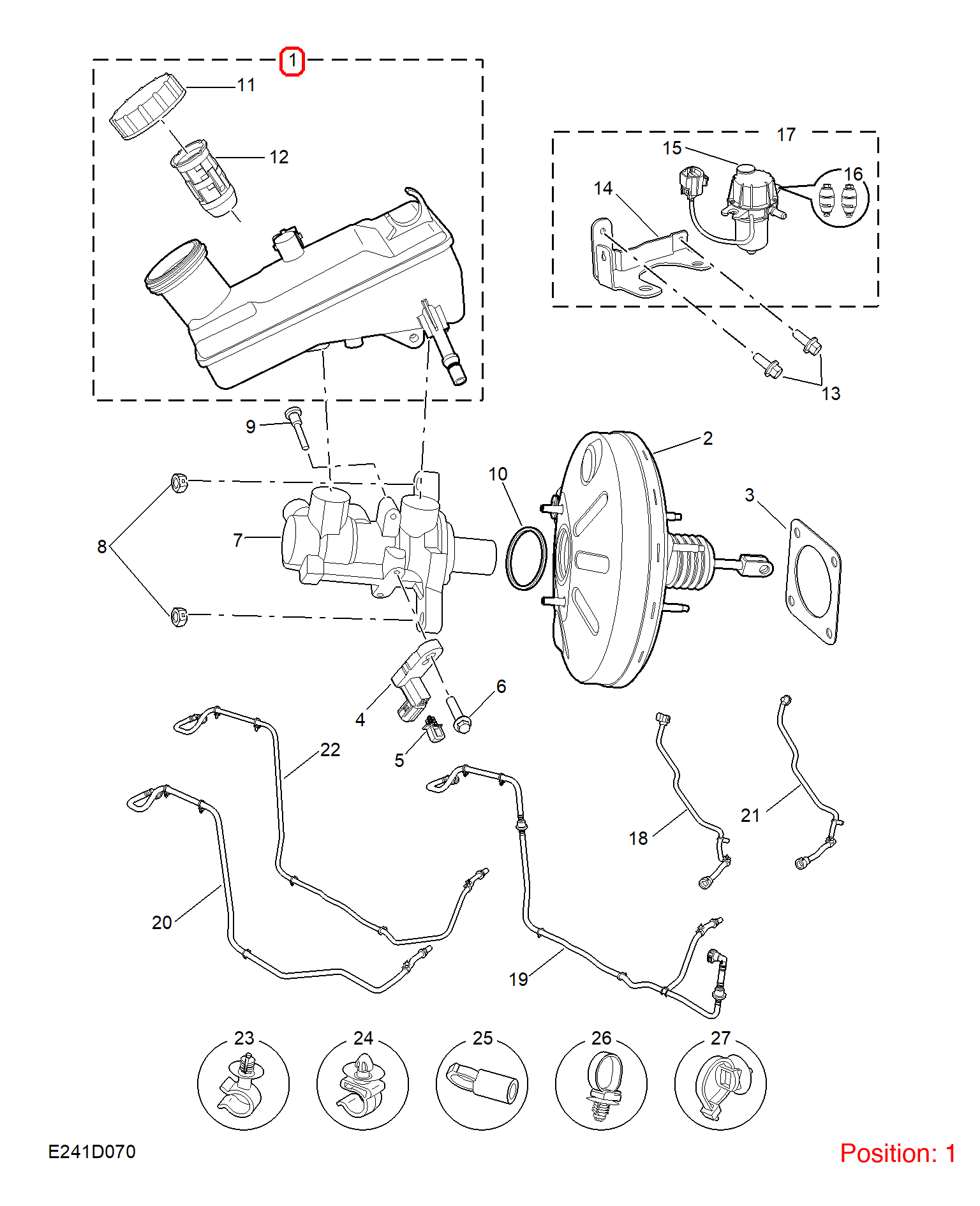 MG Brake fluid reservoir OEM 10860640 FOR MG5 10860640-MG_OEM