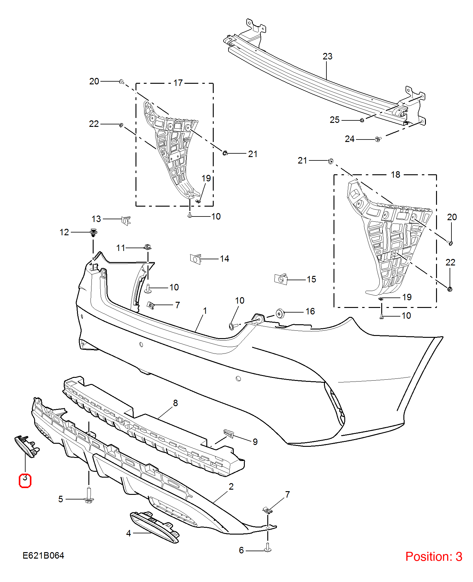 MG Bumper Trim OEM 10865071 FOR MG 10865071-MG_OEM