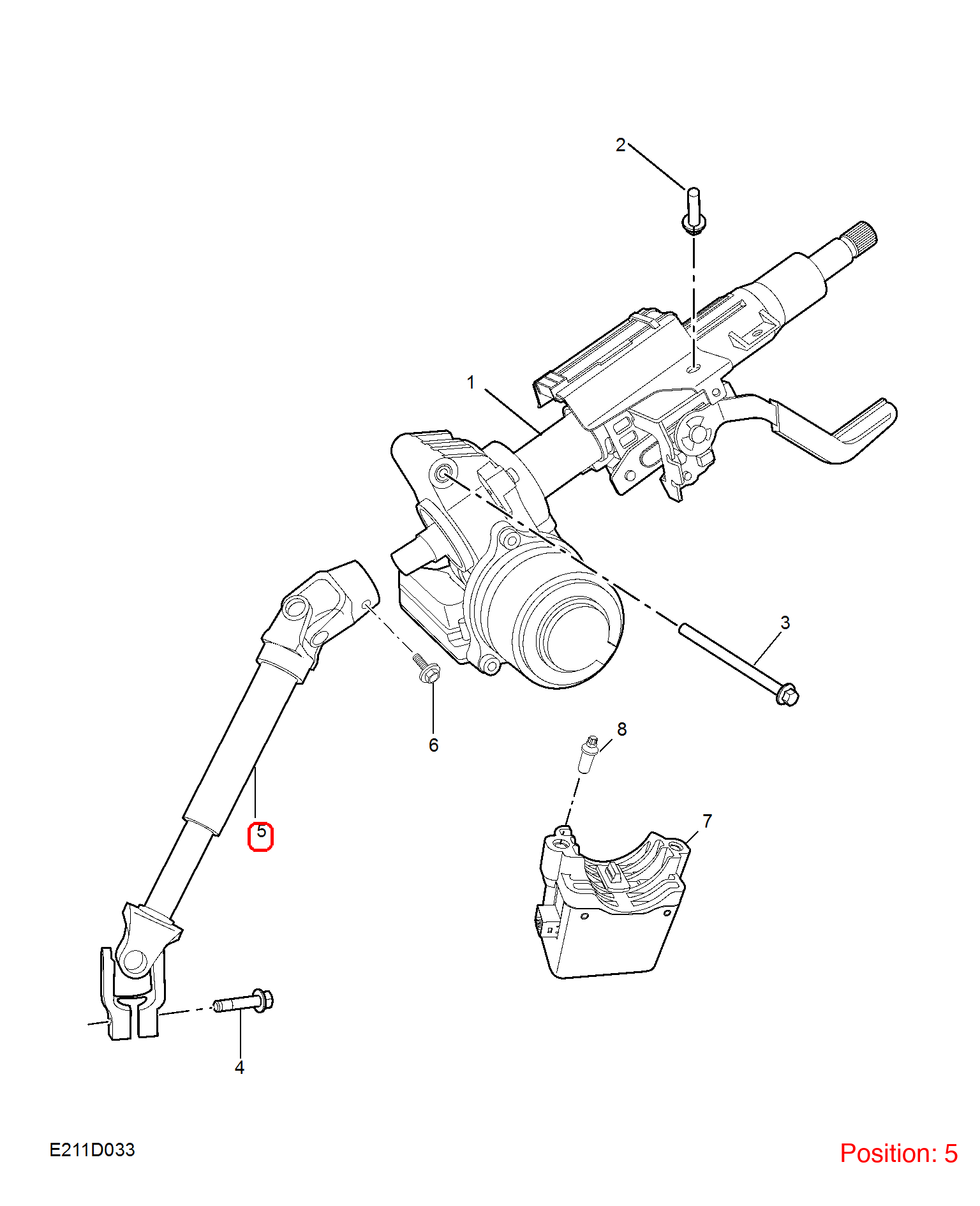MG Steering Shaft Universal Joint OEM 10875702 FOR MG5 10875702-MG_OEM