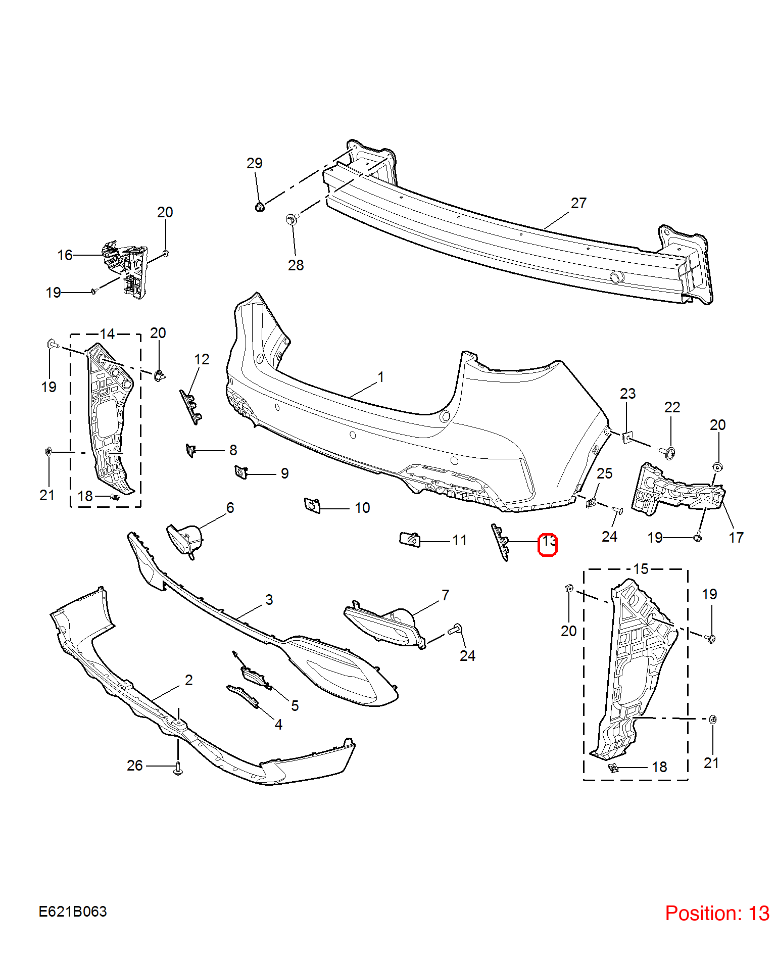 MG Bumper Trim OEM 10876755 FOR MG 10876755-MG_OEM