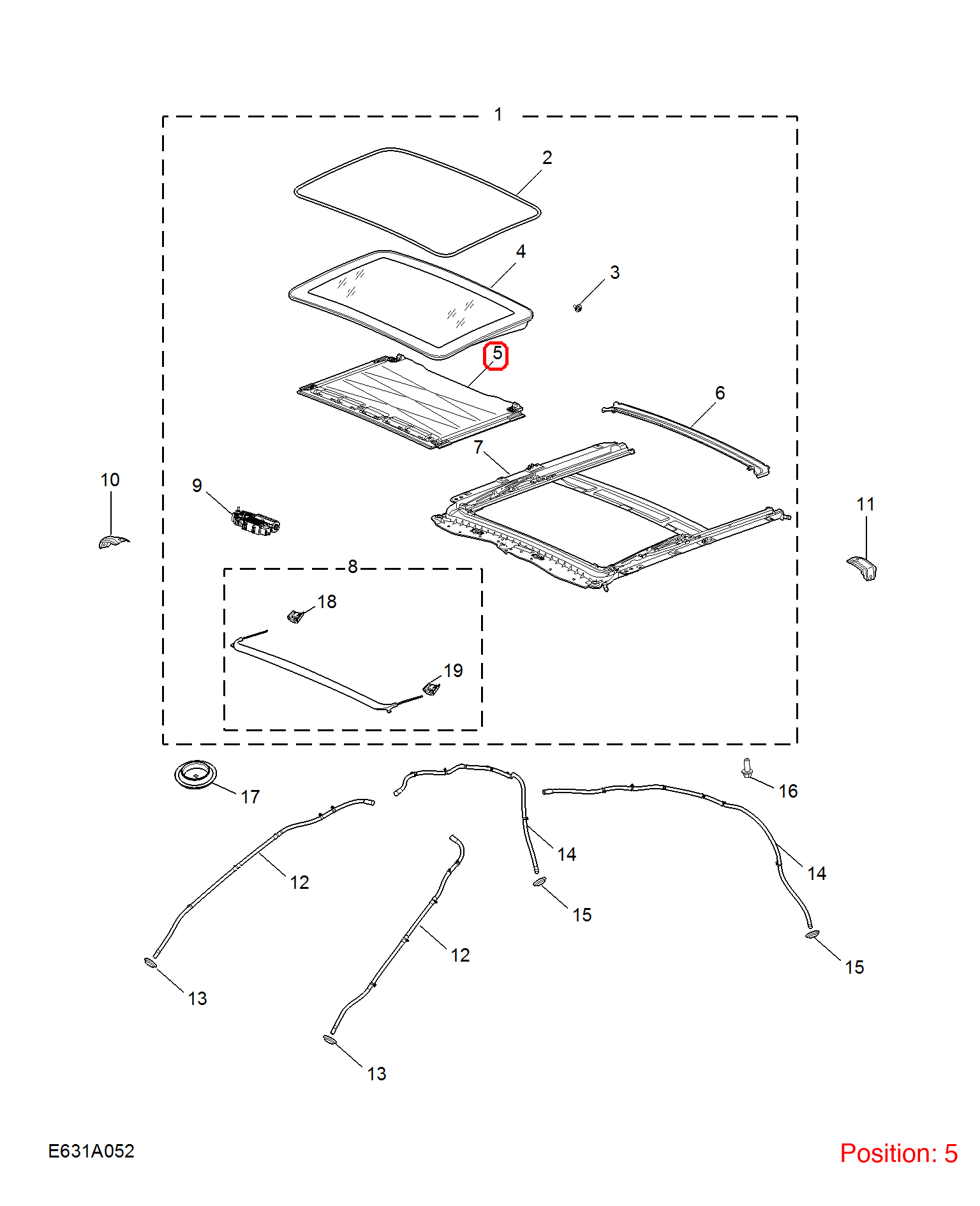 MG Sunroof sunshade OEM 10877657PHD FOR MG 10877657PHD-MG_OEM