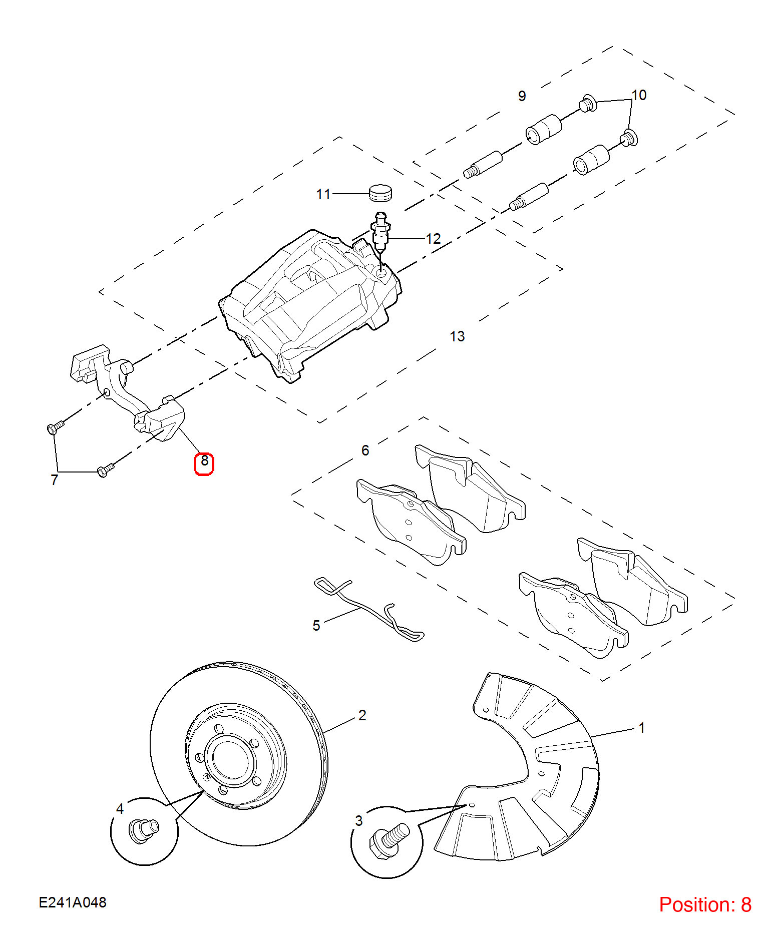 MG Brake caliper bracket OEM 10886592 FOR MG5 MG MG6 10886592-MG_OEM