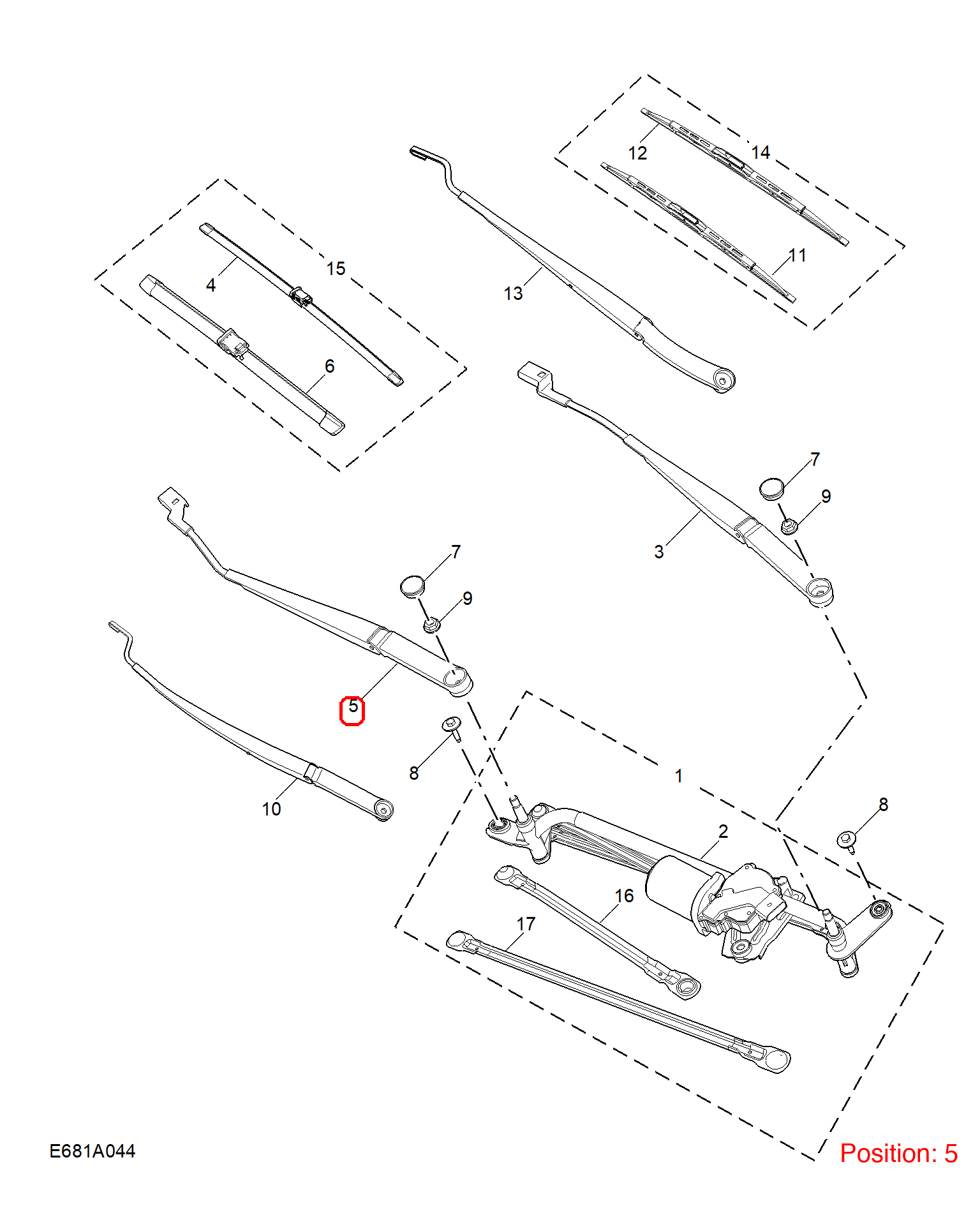 MG Wiper arm OEM 10890301 FOR MG5 MG 10890301-MG_OEM