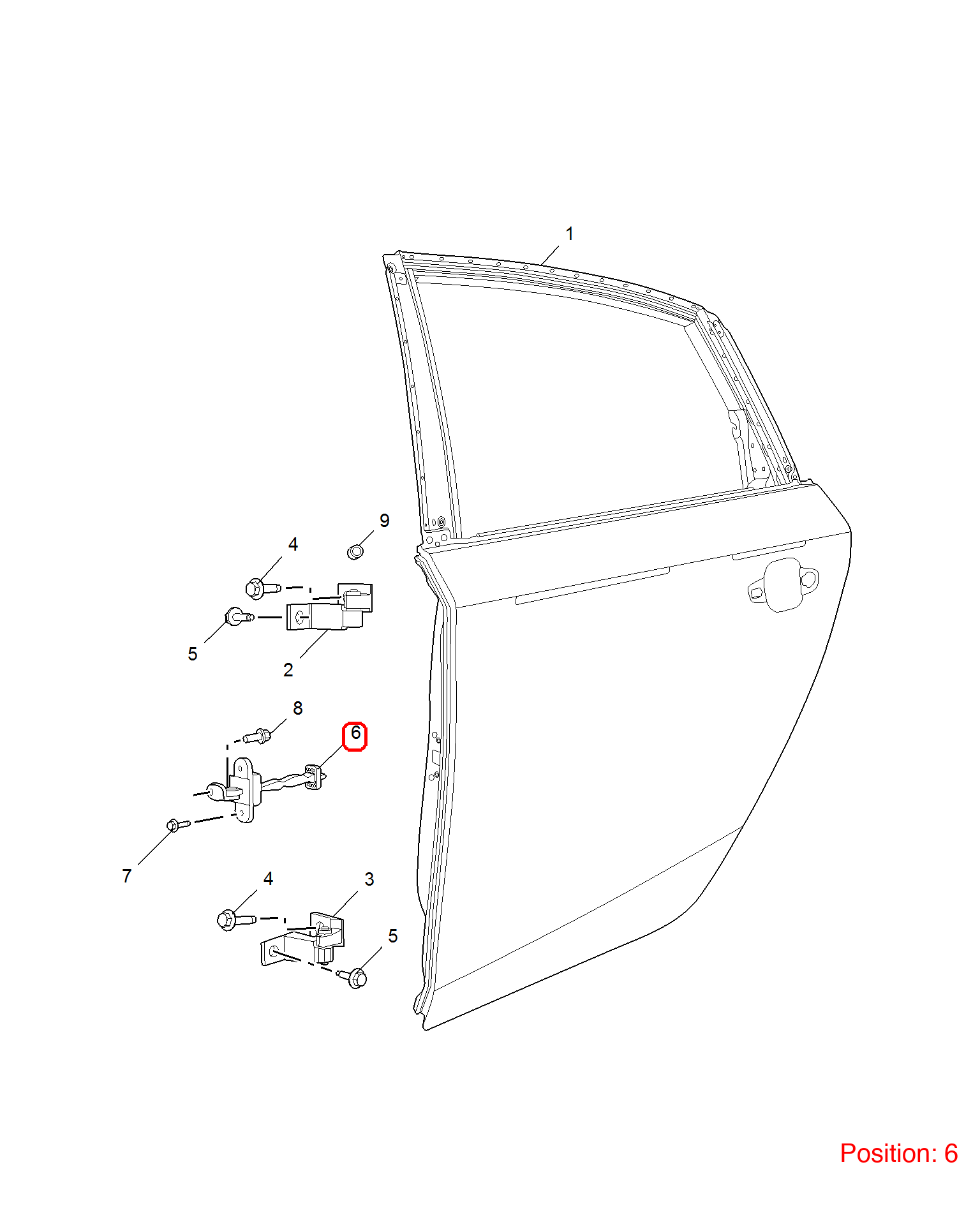 MG Door Brake OEM 10898449 FOR MG6 10898449-MG_OEM