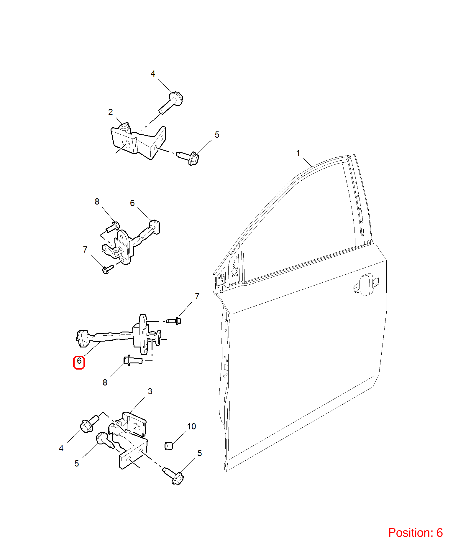 MG Door Brake OEM 10899341 FOR MG6 10899341-MG_OEM