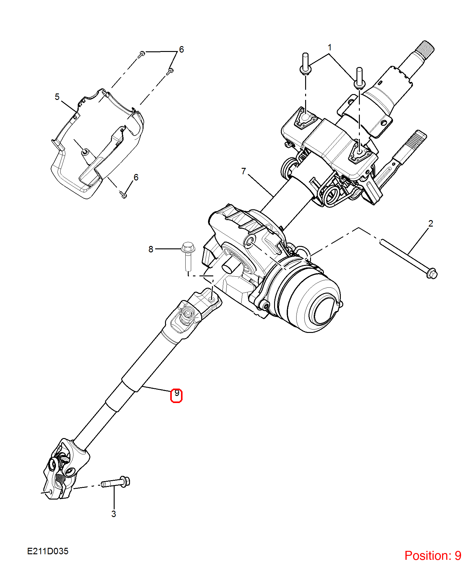 MG Steering Shaft Universal Joint OEM 10901161 FOR MG RX5 10901161-MG_OEM