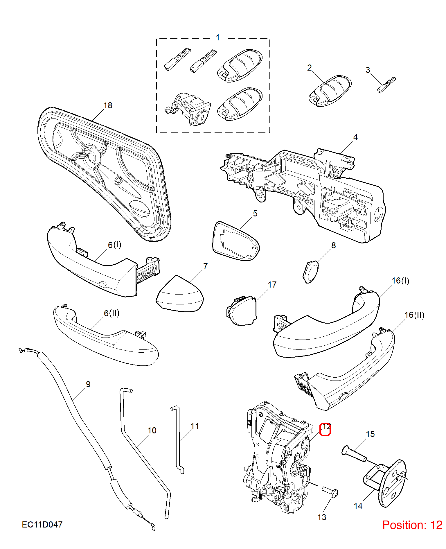 MG Door Lock OEM 10901310 FOR MG 10901310-MG_OEM