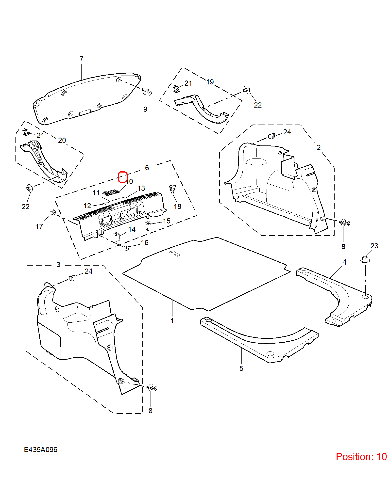 MG Tailgate lock buckle trim panel OEM 10915880 FOR MG 10915880-MG_OEM