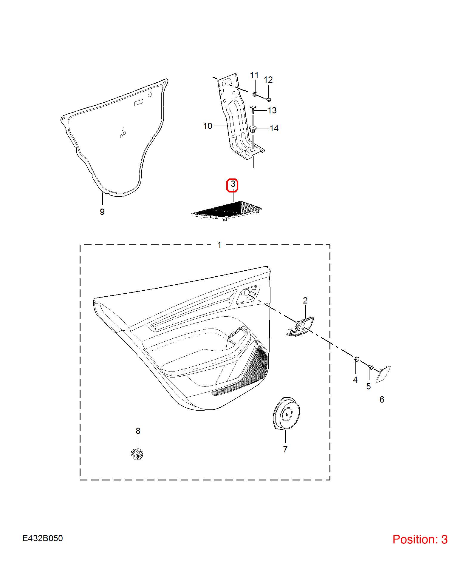 MG Trim cover OEM 10920662 FOR MG5 10920662-MG_OEM