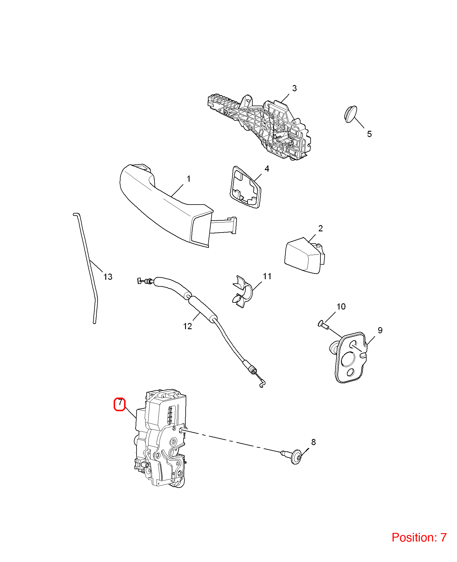 MG Door Lock OEM 10927091 FOR MG RX5 10927091-MG_OEM