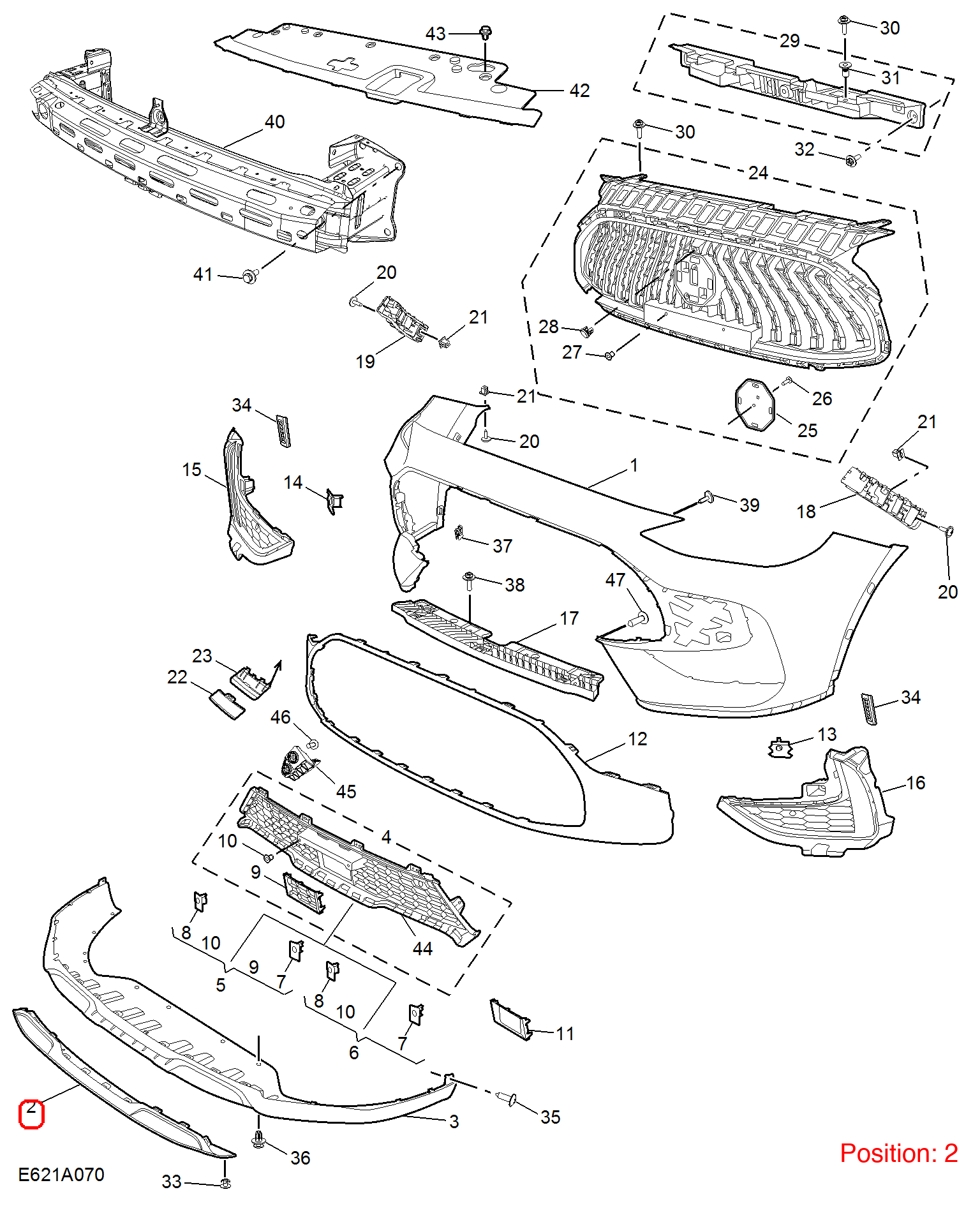 MG Bumper trim panel OEM 10928307 FOR MG 10928307-MG_OEM