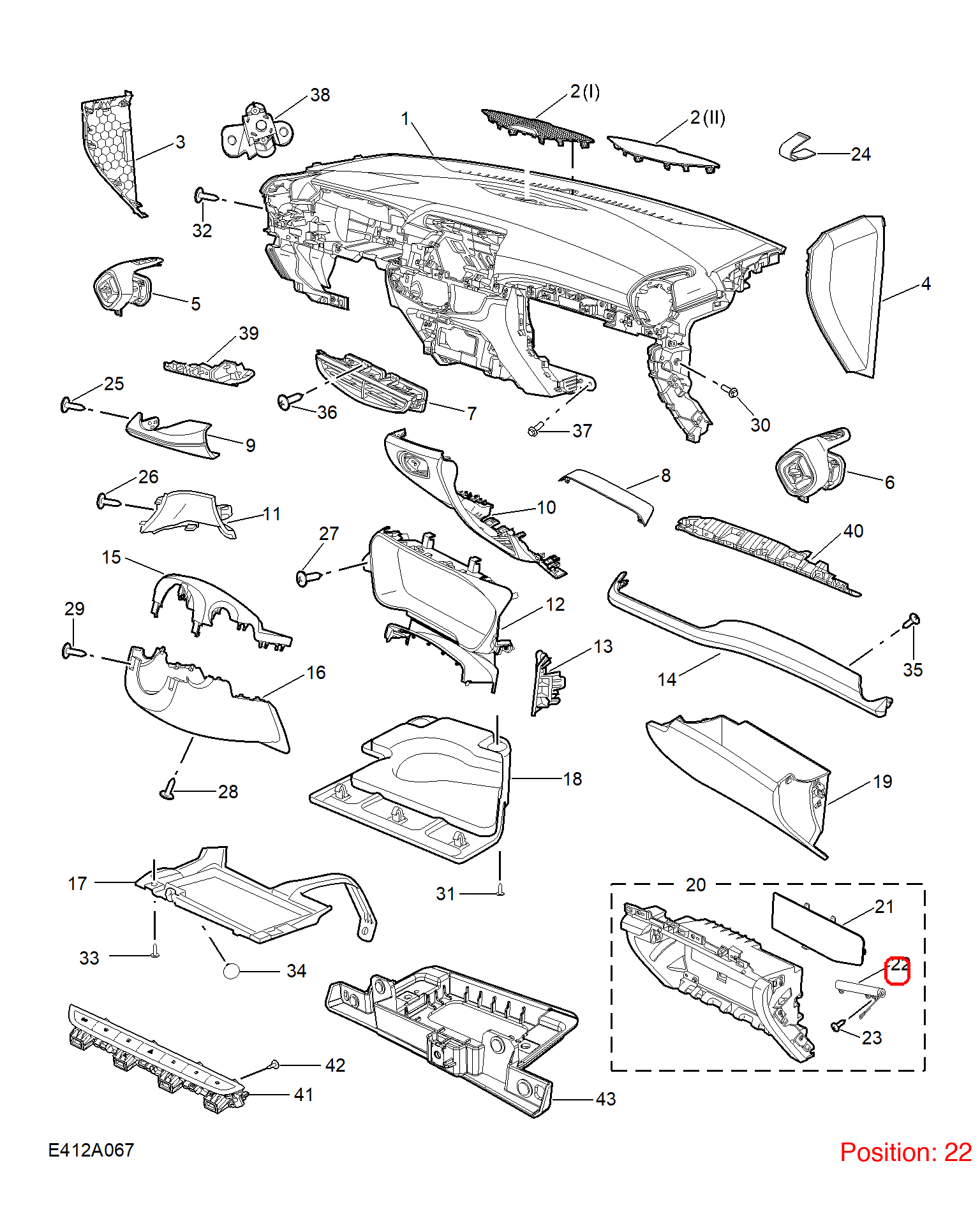 MG Glove compartment buffer OEM 10939378 FOR MG 10939378-MG_OEM