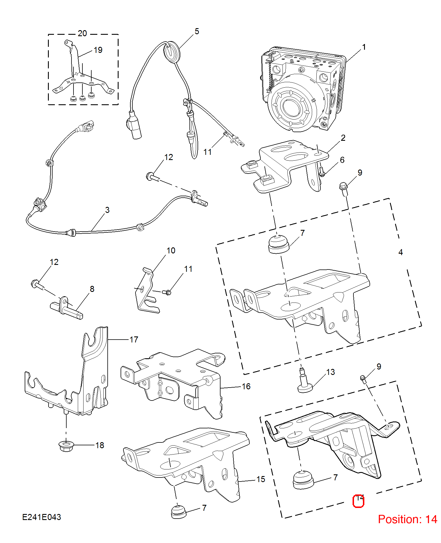MG ABS pump bracket OEM 10942616 FOR MG5 MG 10942616-MG_OEM