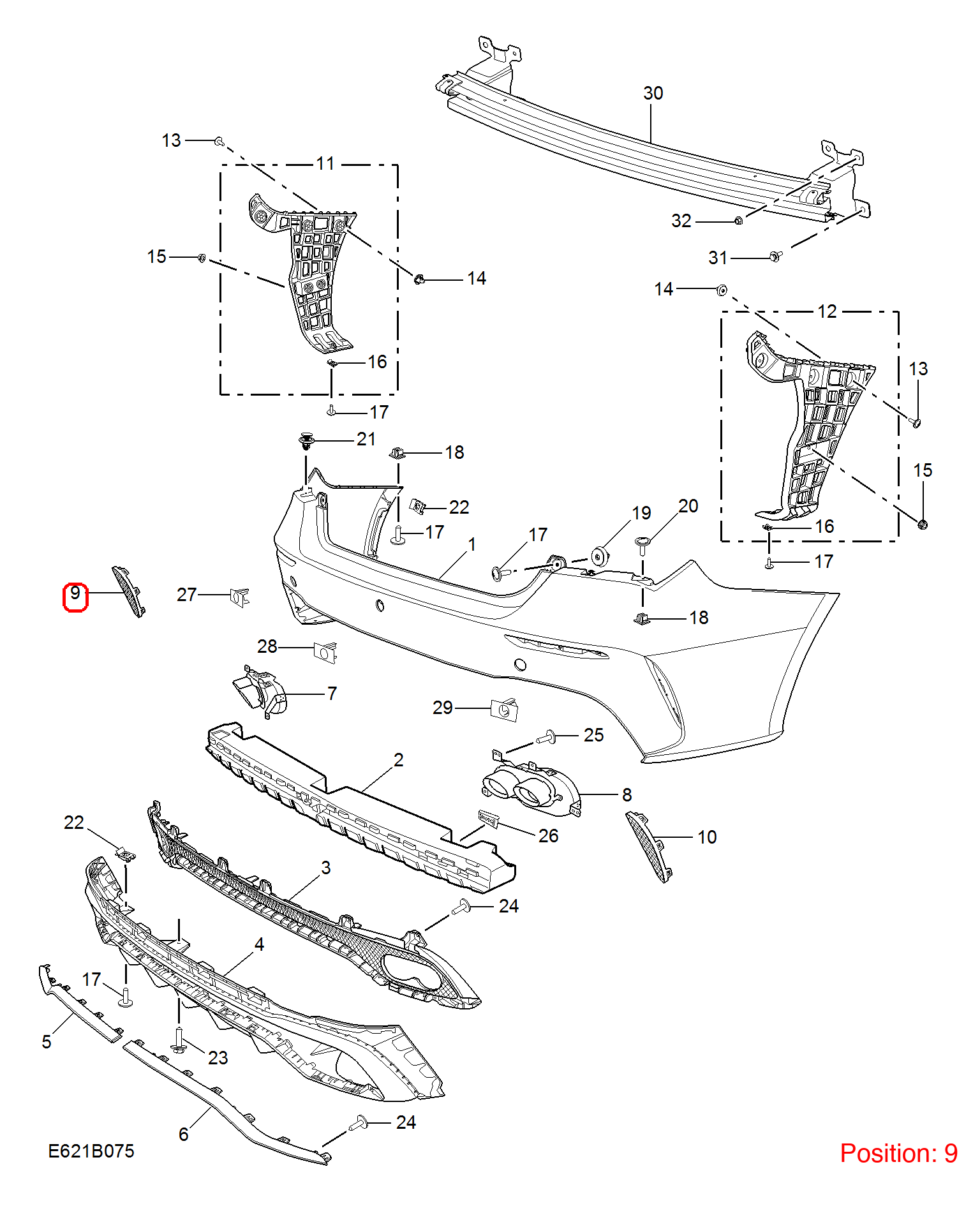 MG Bumper grille OEM 10944370 FOR MG 10944370-MG_OEM