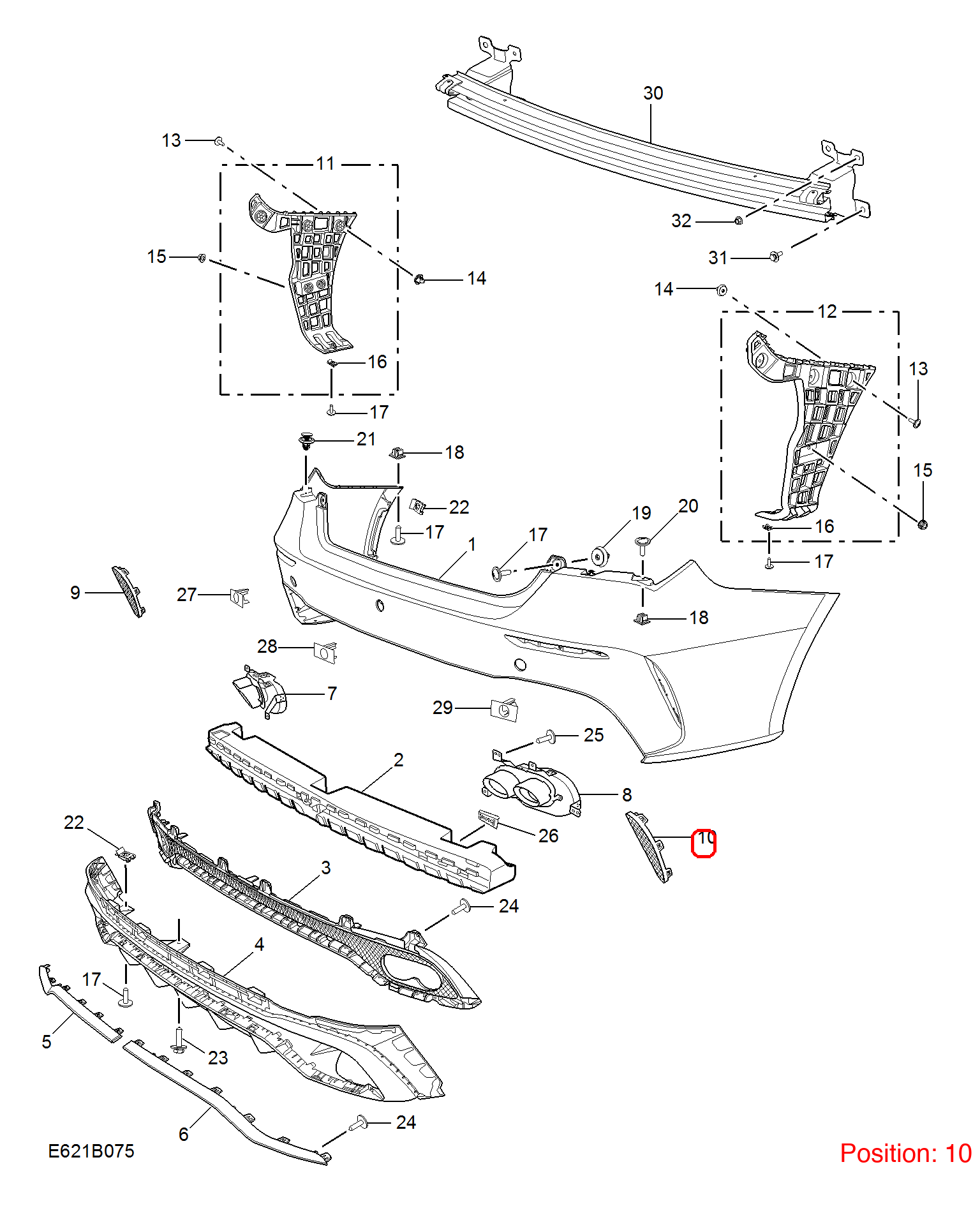 MG Bumper grille OEM 10944371 FOR MG 10944371-MG_OEM