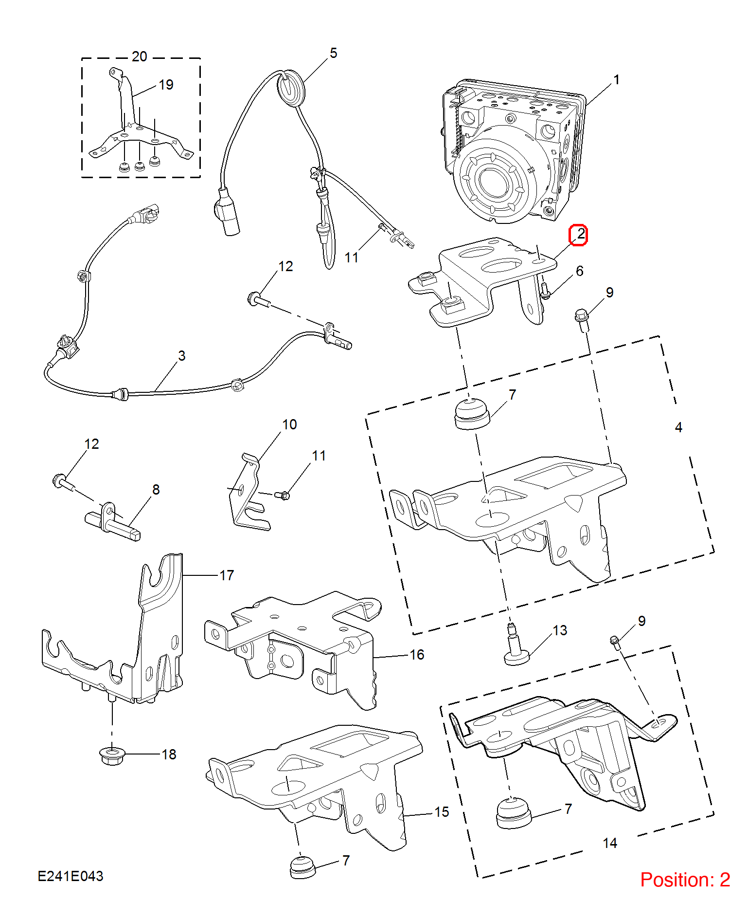 MG ABS pump bracket OEM 10950852 FOR MG5 MG 10950852-MG_OEM