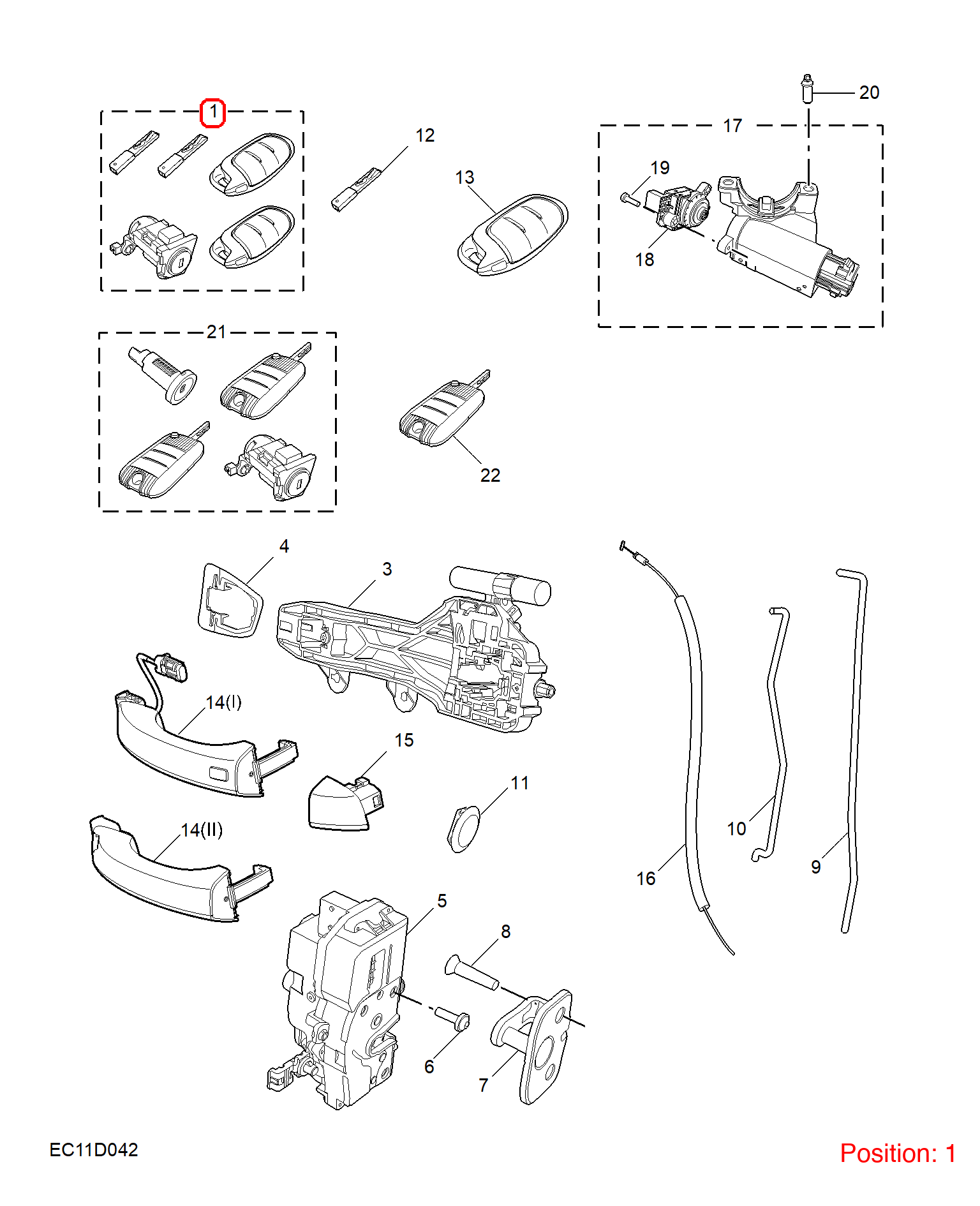 MG Full car lock OEM 10953849RMK FOR MG 10953849RMK-MG_OEM