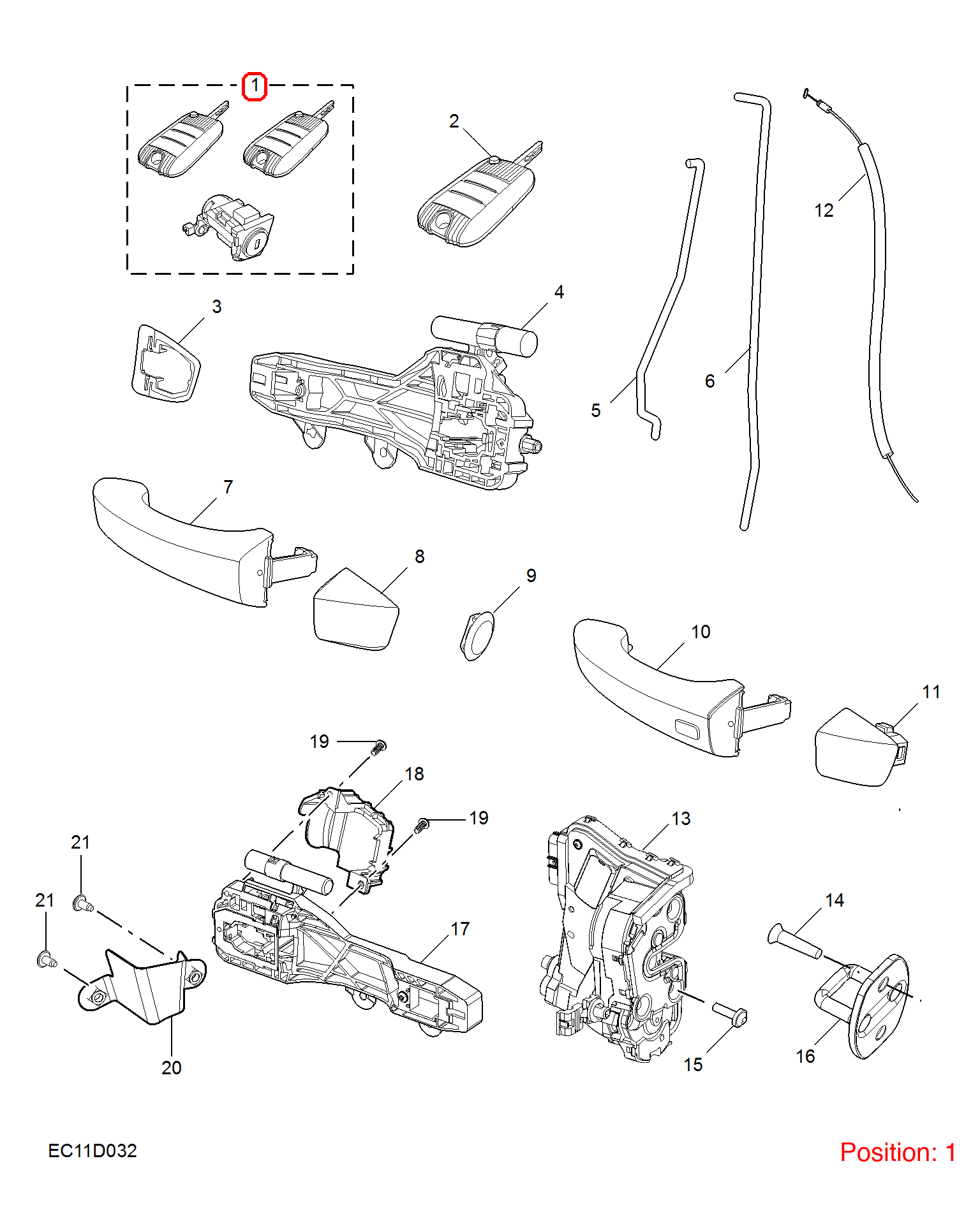 MG Full car lock OEM 10953850 FOR MG RX8 MG6 10953850-MG_OEM