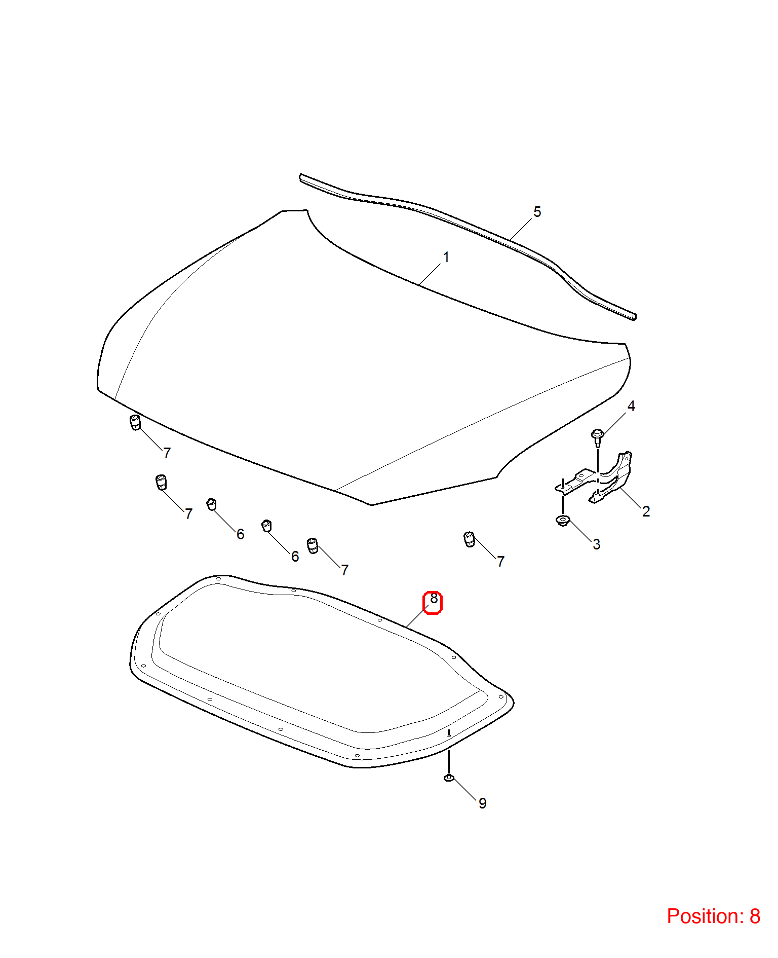 MG Hood heat insulation cotton OEM 10958226 FOR MG 10958226-MG_OEM