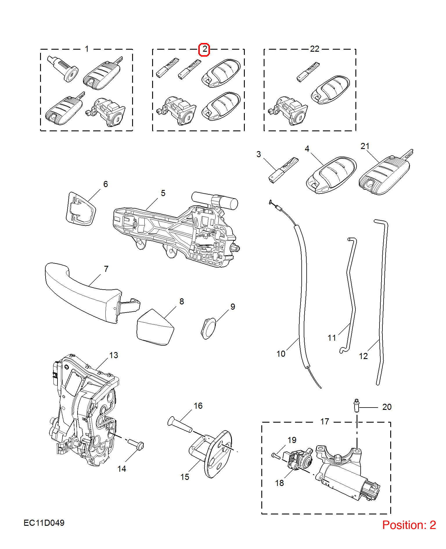 MG Full car lock OEM 10960490 FOR MG5 10960490-MG_OEM
