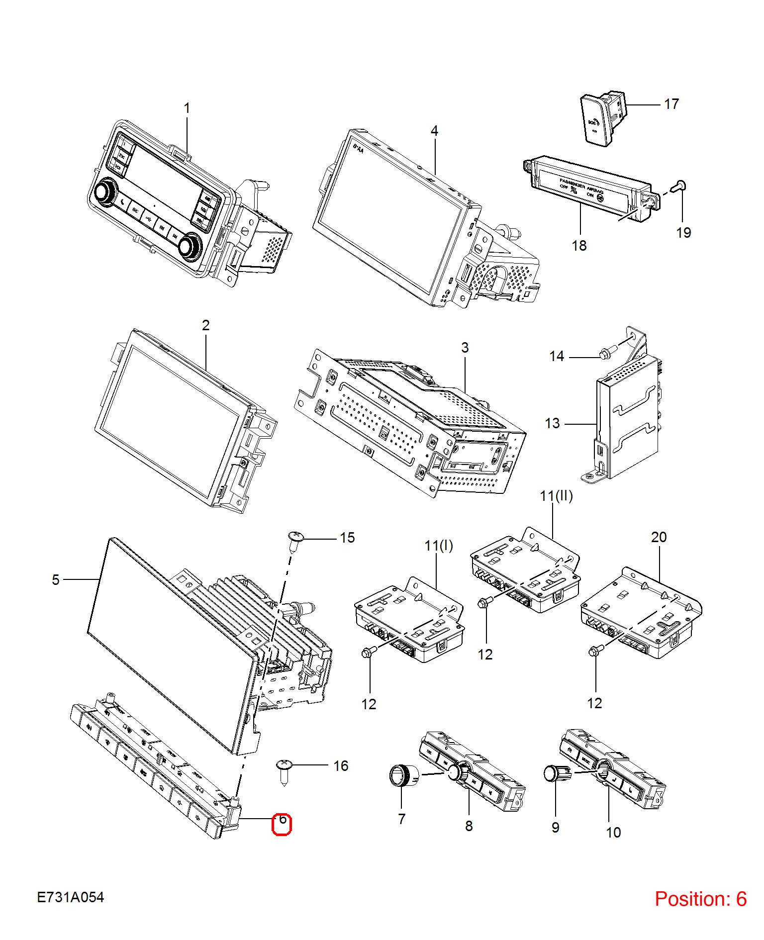 MG Multifunction switch OEM 10961574 FOR MG5 10961574-MG_OEM