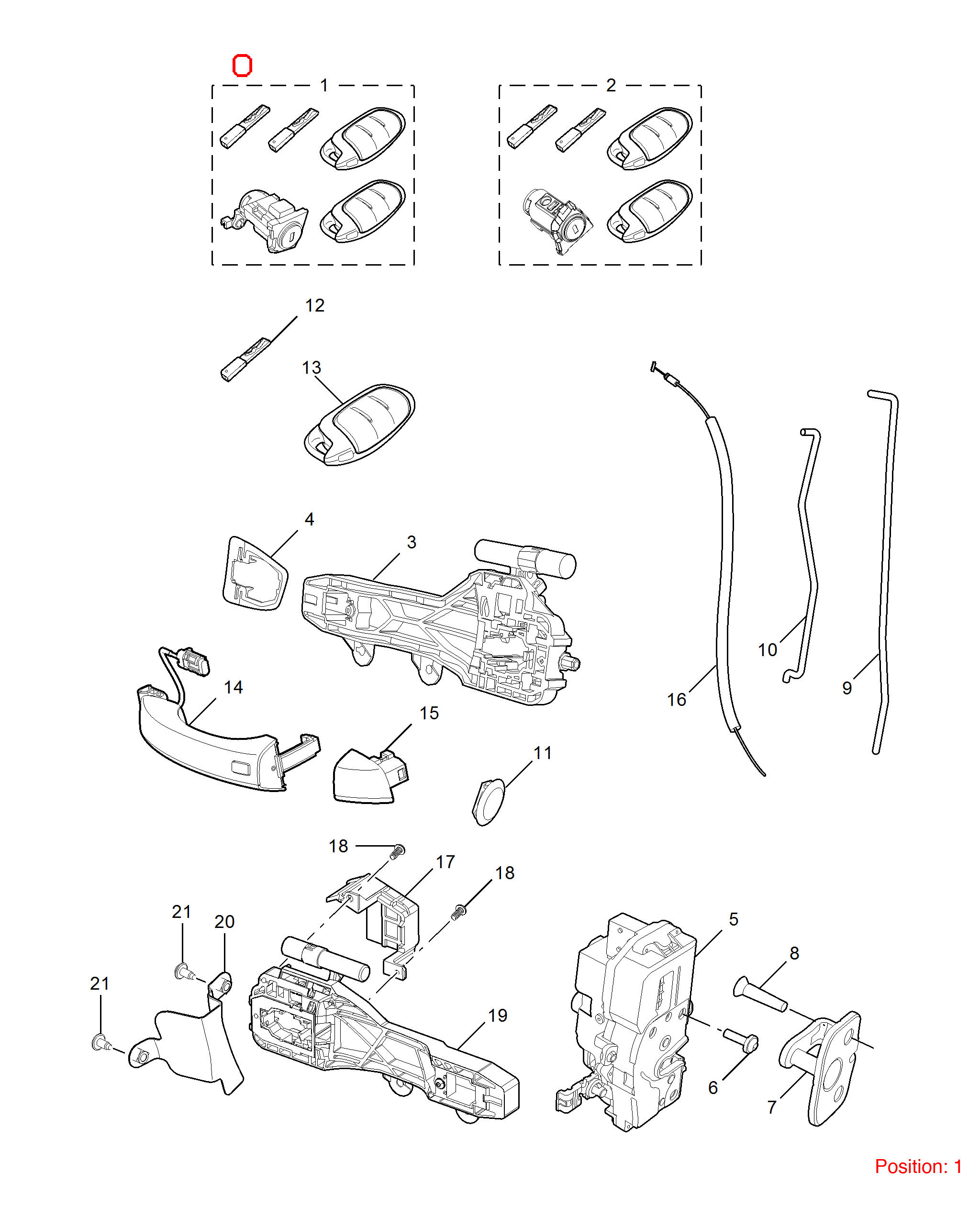 MG Full car lock OEM 10963400RMK FOR MG 10963400RMK-MG_OEM