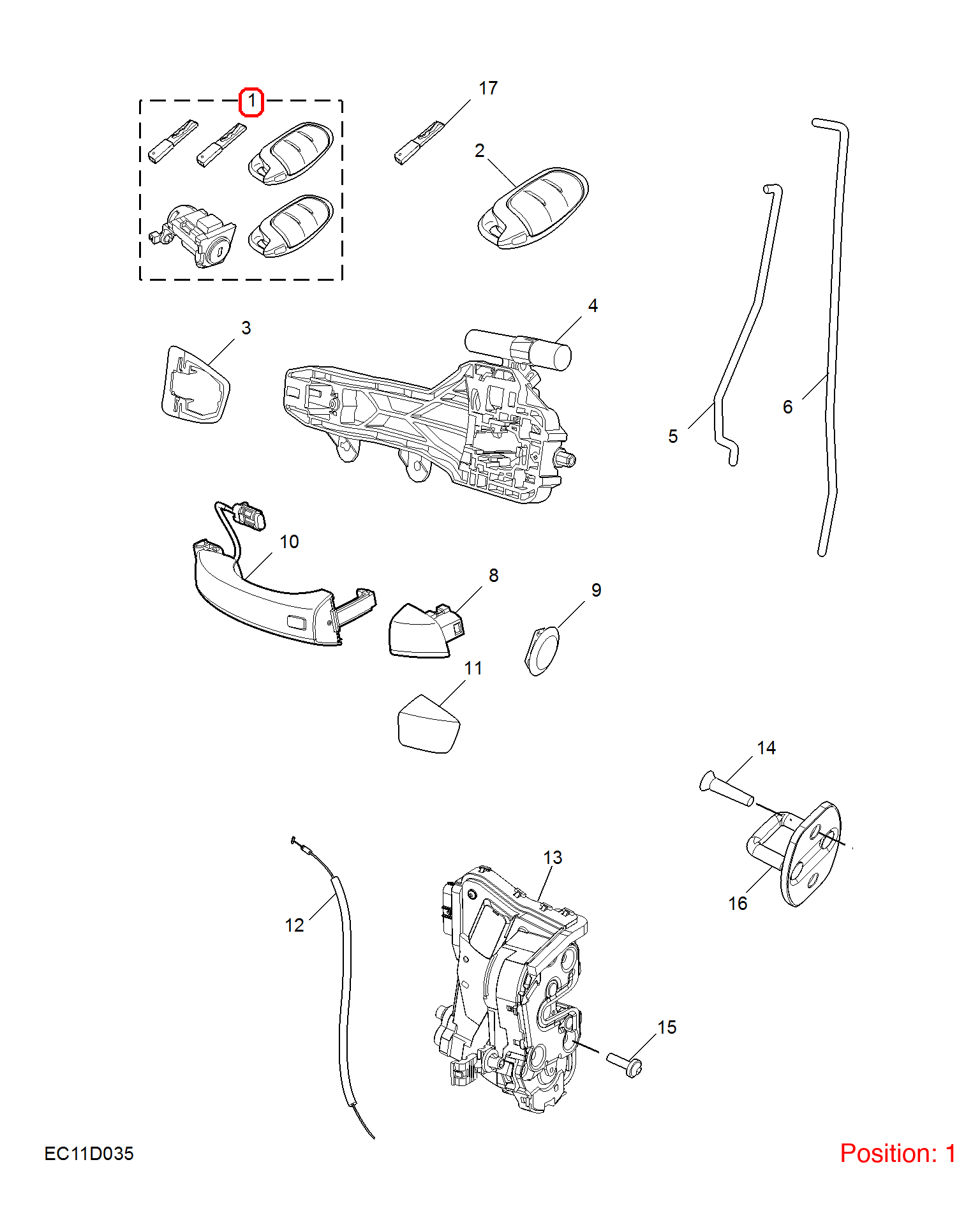 MG Full car lock OEM 10963400WSD FOR MG 10963400WSD-MG_OEM