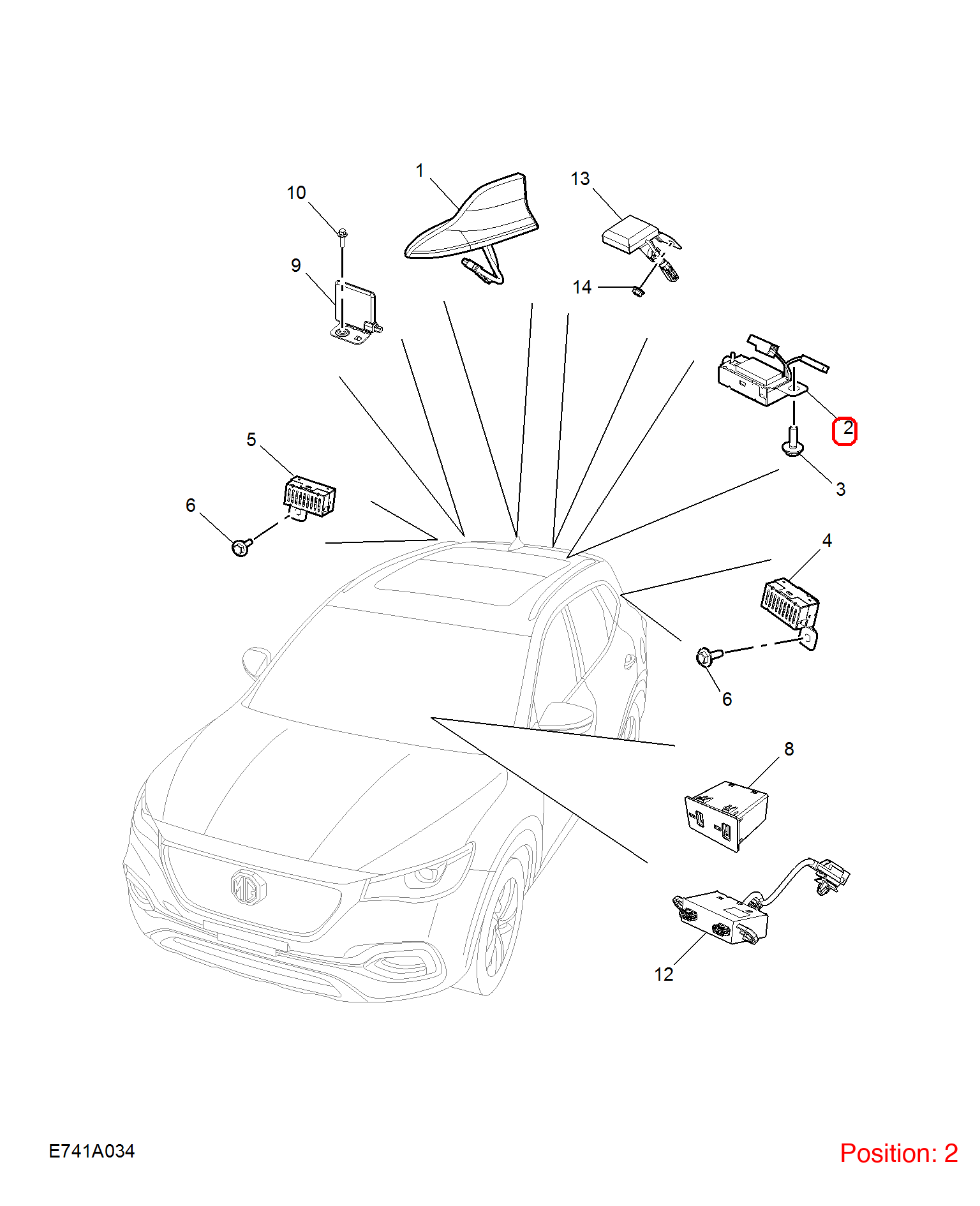 MG Signal amplifier OEM 10969014 FOR MG 10969014-MG_OEM