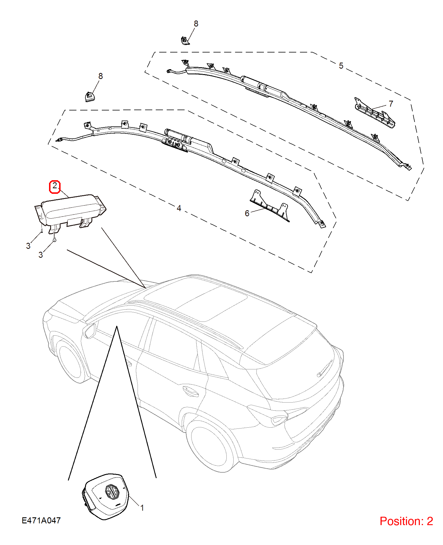 MG Side airbag OEM 10974363 FOR MG MG5 10974363-MG_OEM