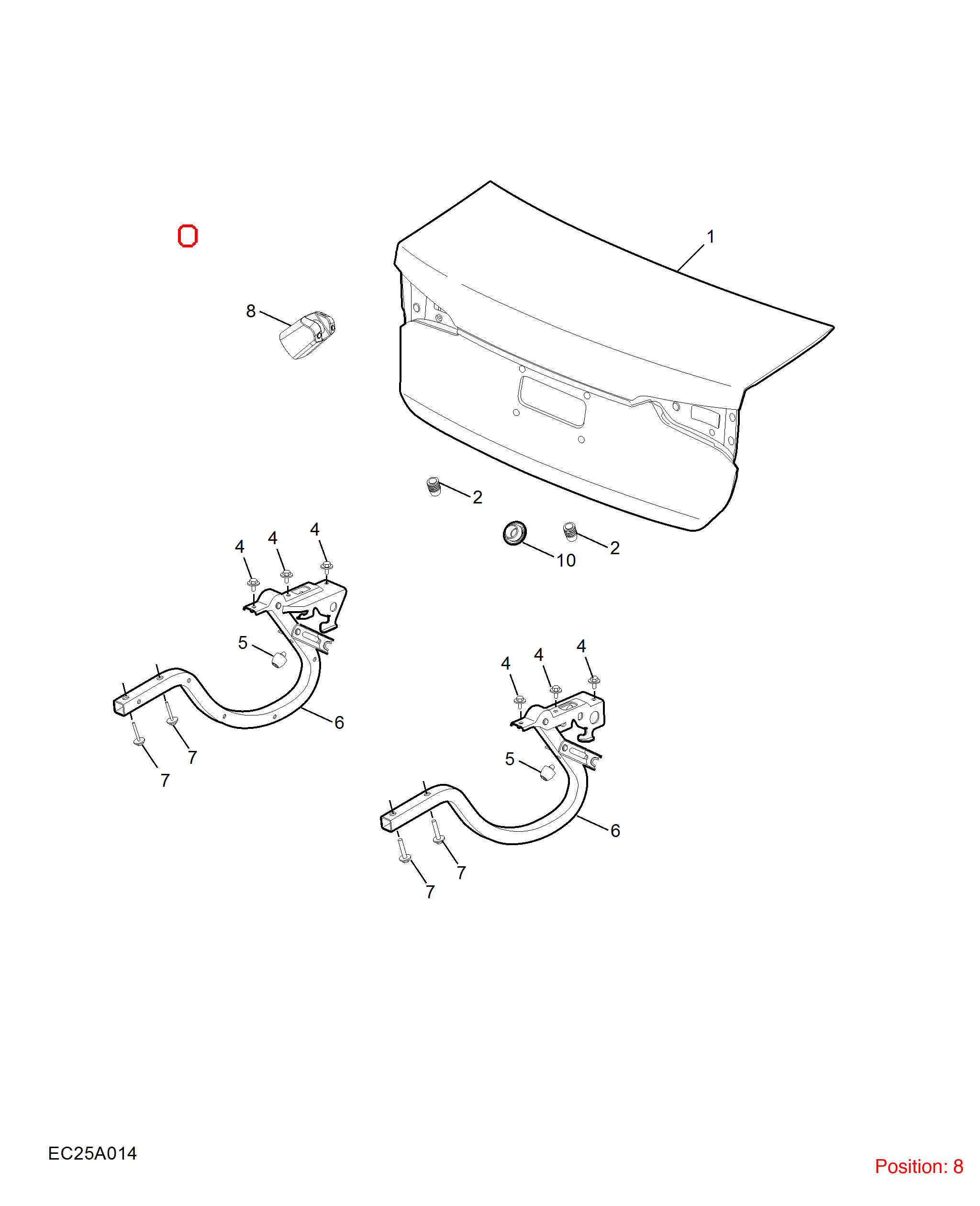 MG Tailgate buffer adhesive OEM 10985251 FOR MG5 10985251-MG_OEM