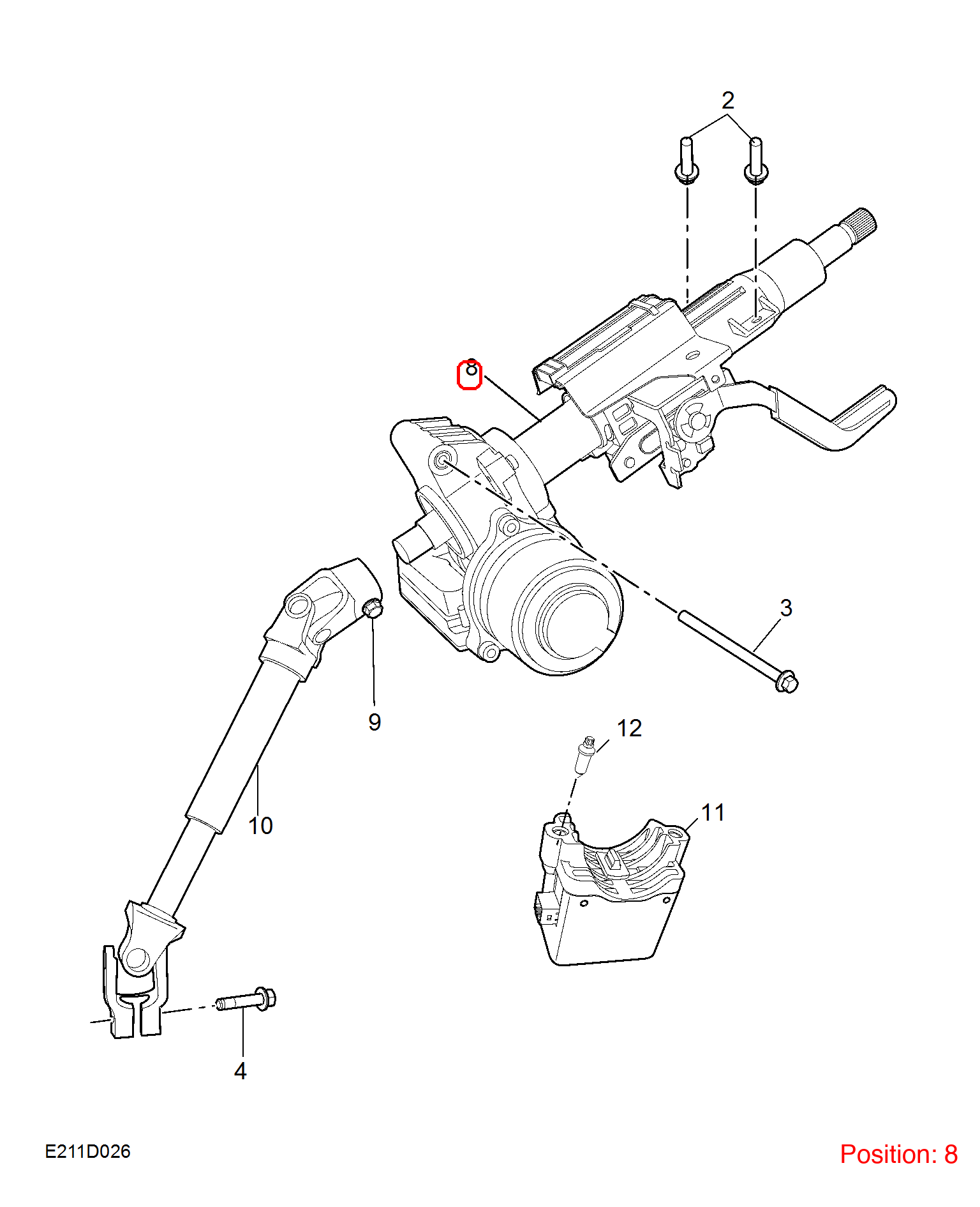 MG Steering column OEM 10986018 FOR MG6 10986018-MG_OEM