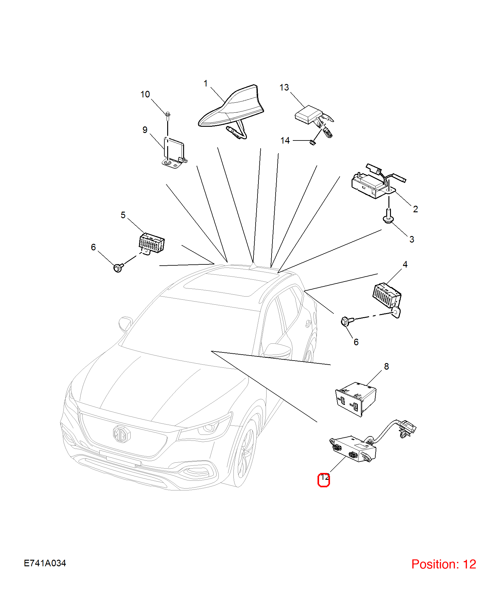 MG USB port OEM 10987778 FOR MG 10987778-MG_OEM