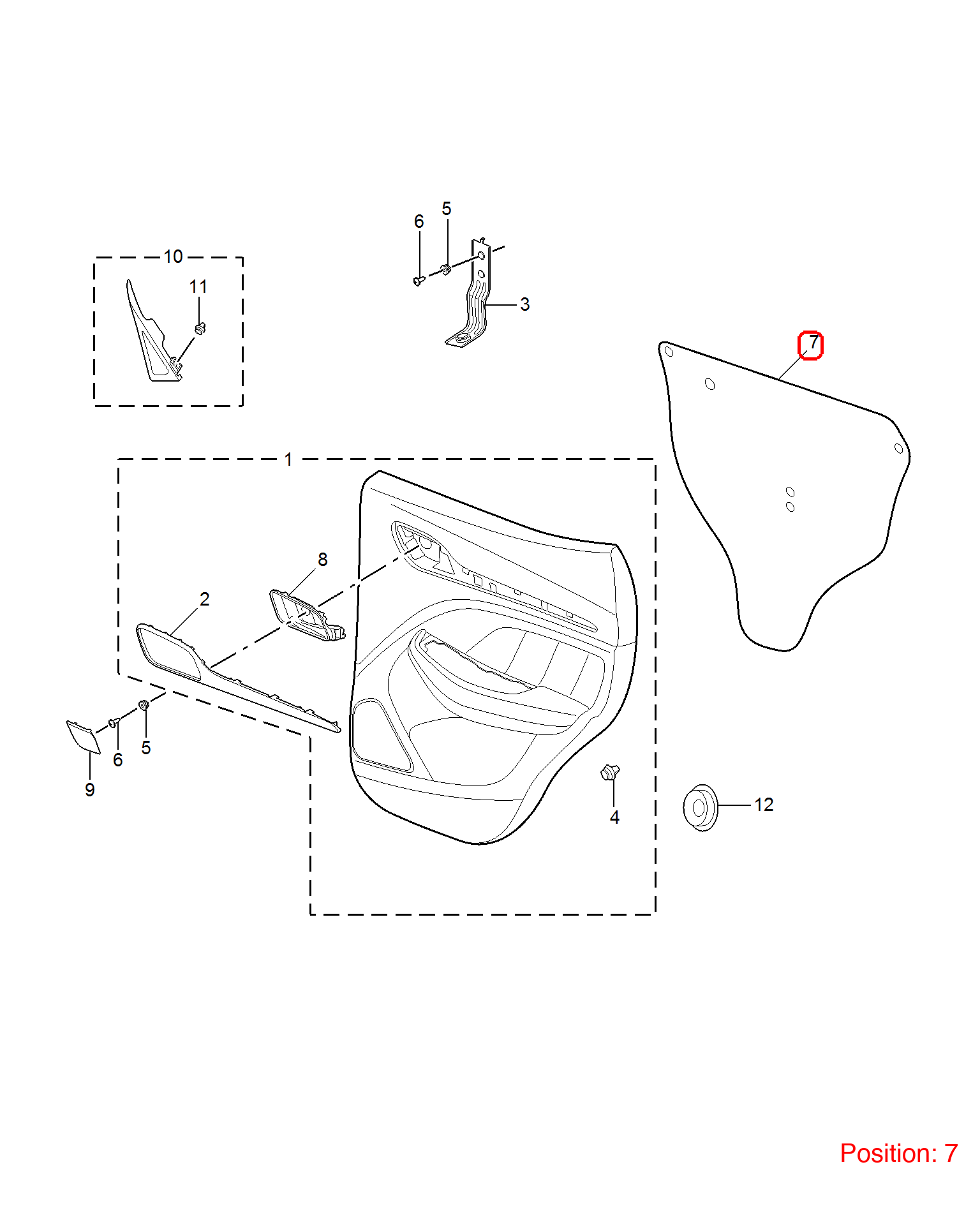 MG Door sound insulation pad OEM 10995903 FOR MG 10995903-MG_OEM