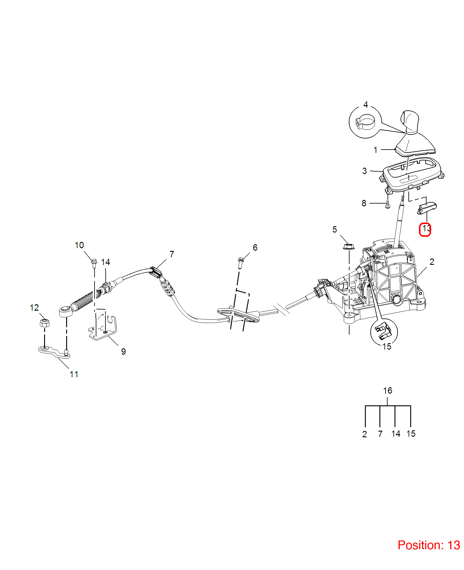 MG Gear position display OEM 10998832 10998832-MG_OEM