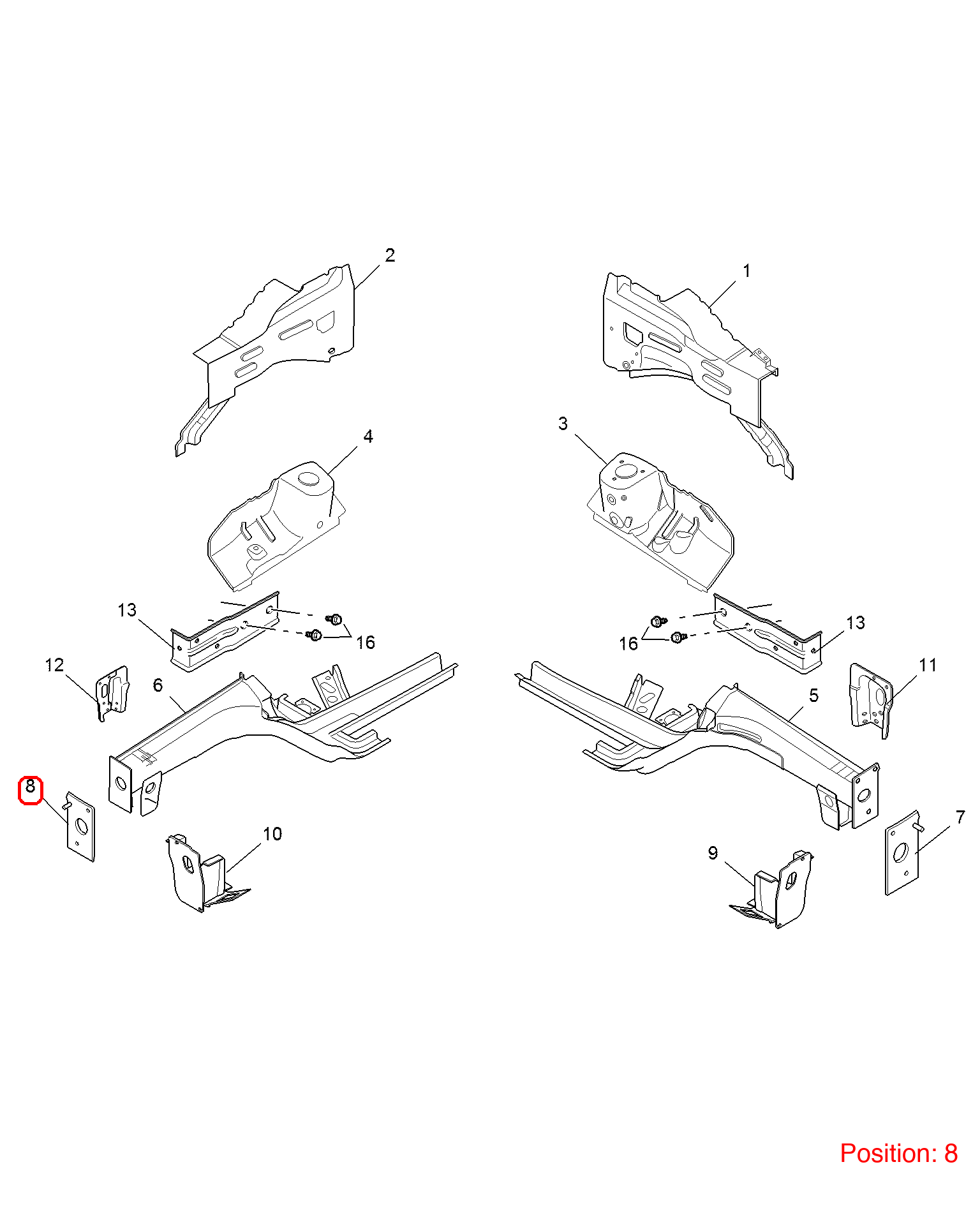 MG Bumper Cover Bracket OEM 11003956SEPP FOR MG RX5 11003956SEPP-MG_OEM
