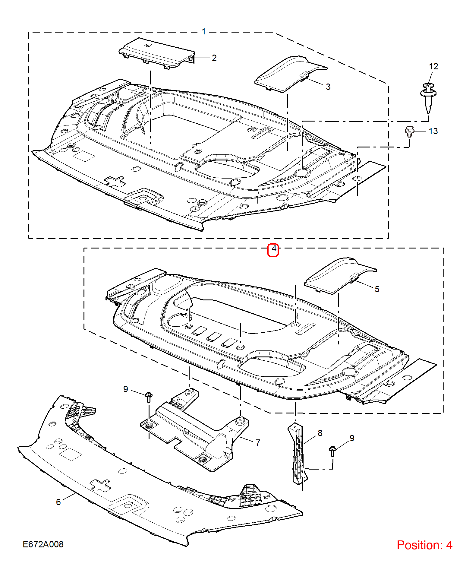 MG Engine upper trim panel OEM 11011600 FOR MG 11011600-MG_OEM
