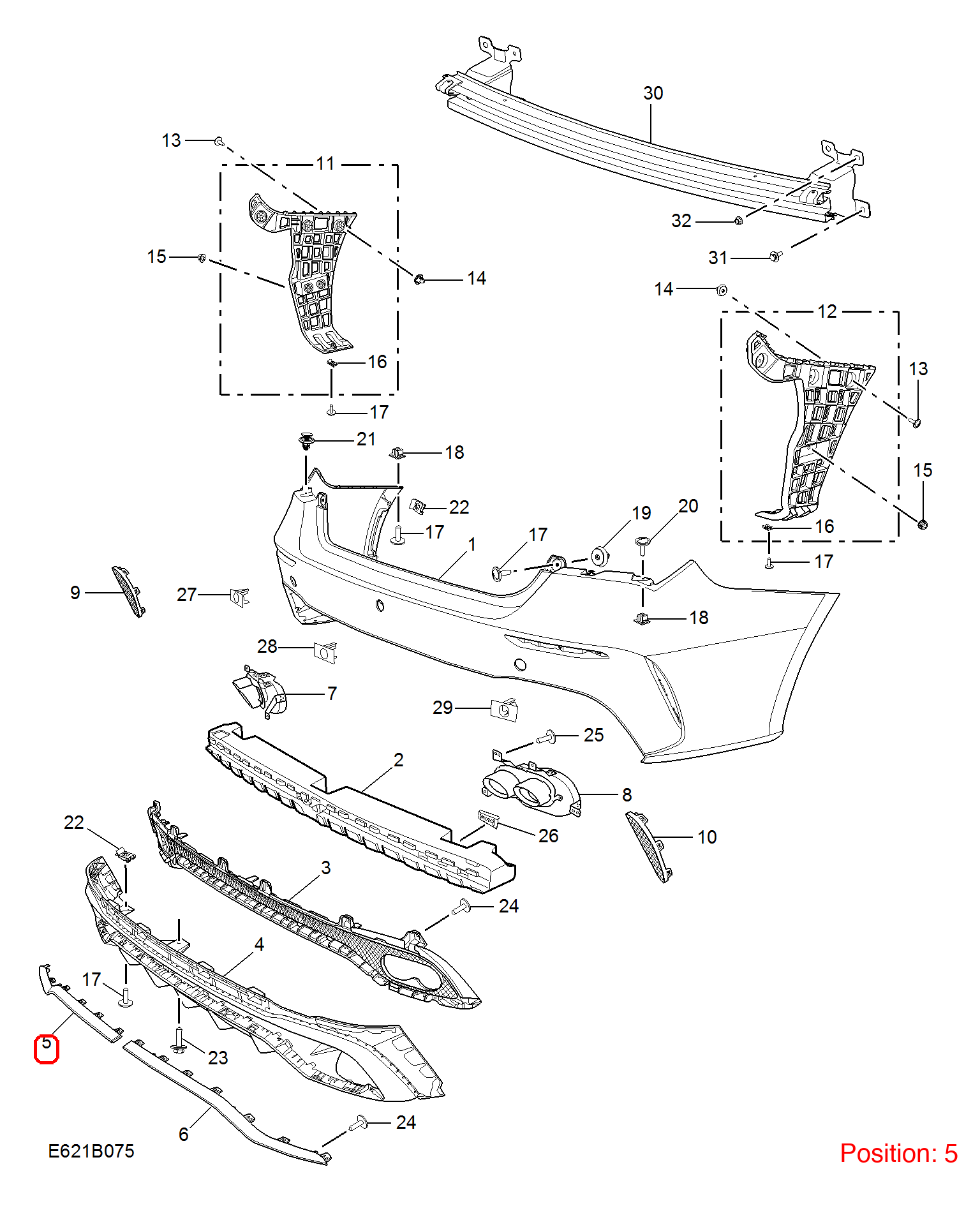 MG Bumper Trim OEM 11012890 FOR MG 11012890-MG_OEM