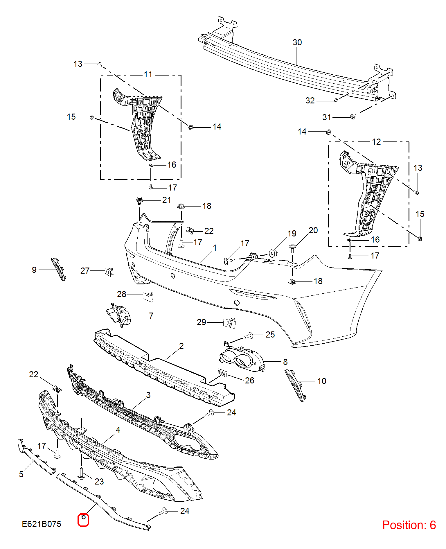 MG Bumper Trim OEM 11012891 FOR MG 11012891-MG_OEM