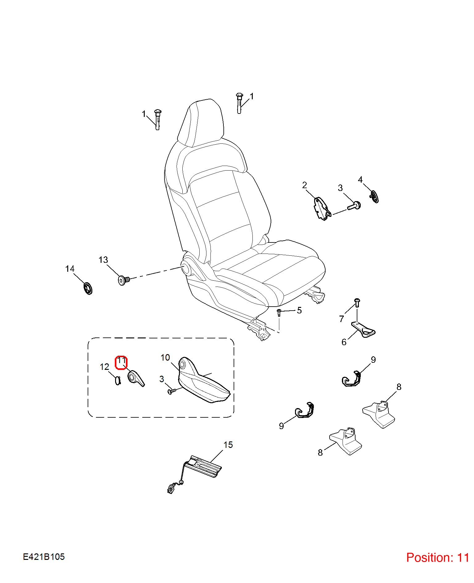 MG Seat adjustment handle OEM 11022879PHD FOR MG 11022879PHD-MG_OEM