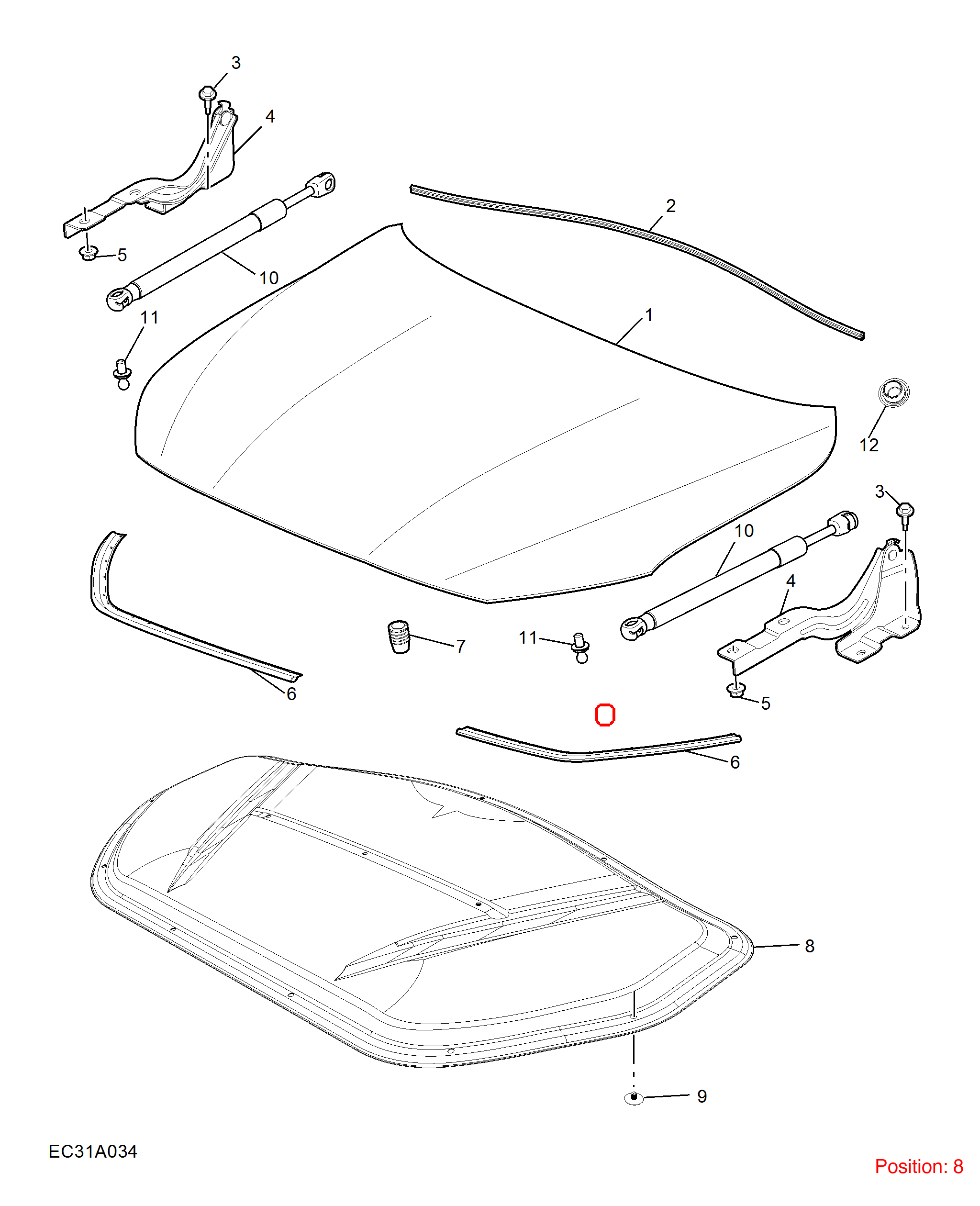 MG Hood heat insulation cotton OEM 11027870 FOR MG 11027870-MG_OEM