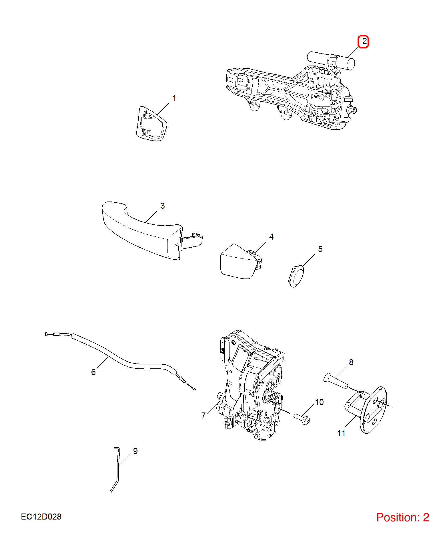 MG Outer door handle base OEM 11032432 FOR MG 11032432-MG_OEM
