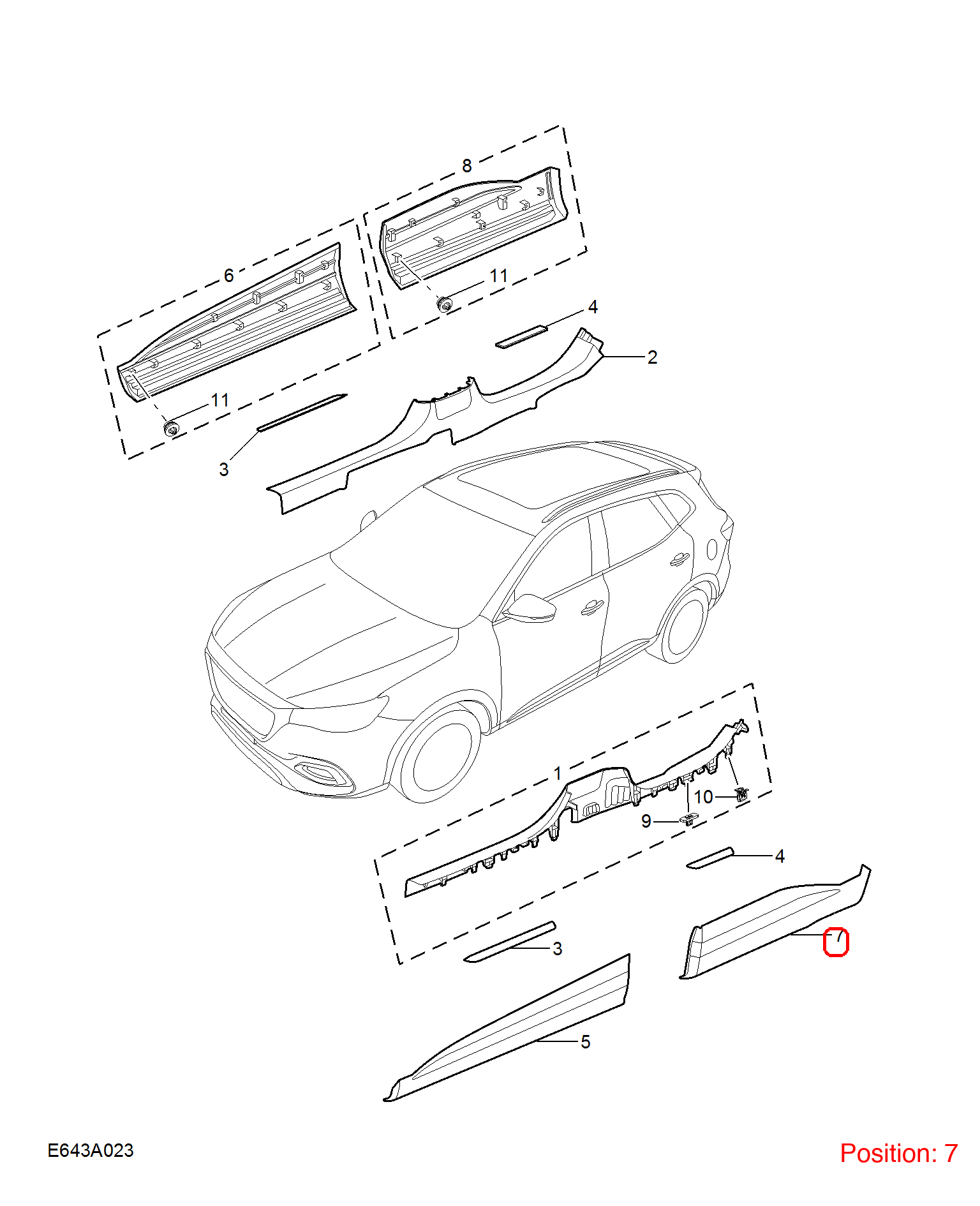 MG Door Strip OEM 11032611 FOR MG 11032611-MG_OEM