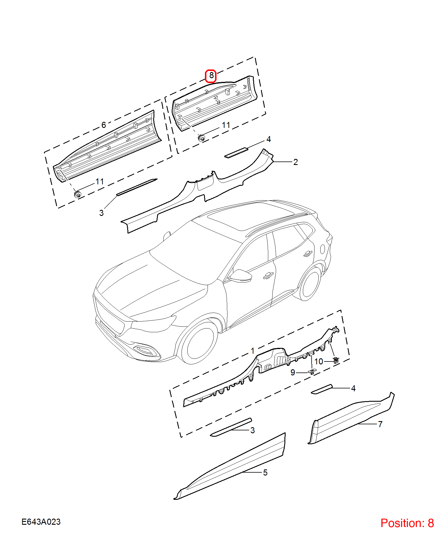 MG Door Strip OEM 11032612 FOR MG 11032612-MG_OEM
