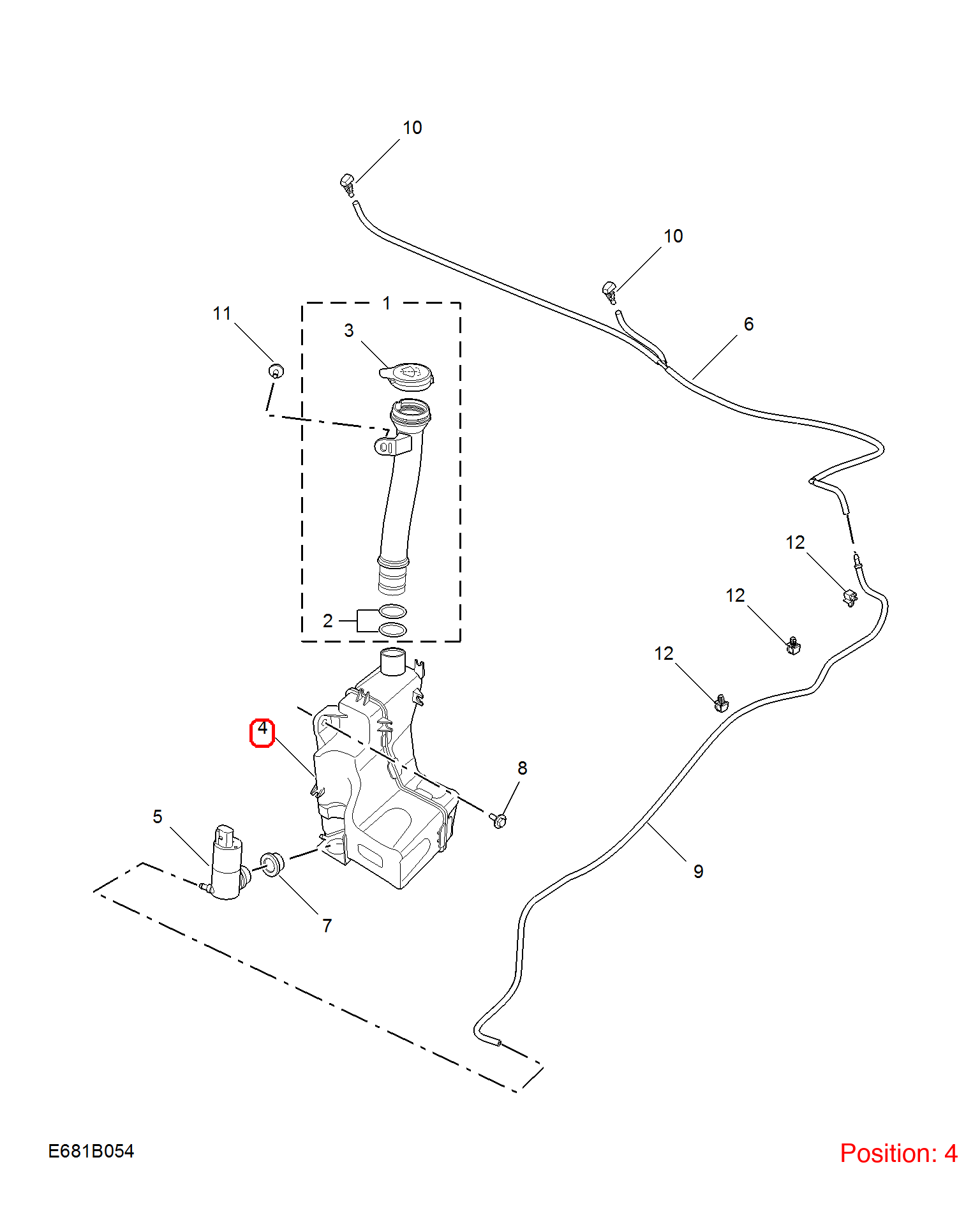 MG Wiper reservoir OEM 11041610 FOR MG 11041610-MG_OEM
