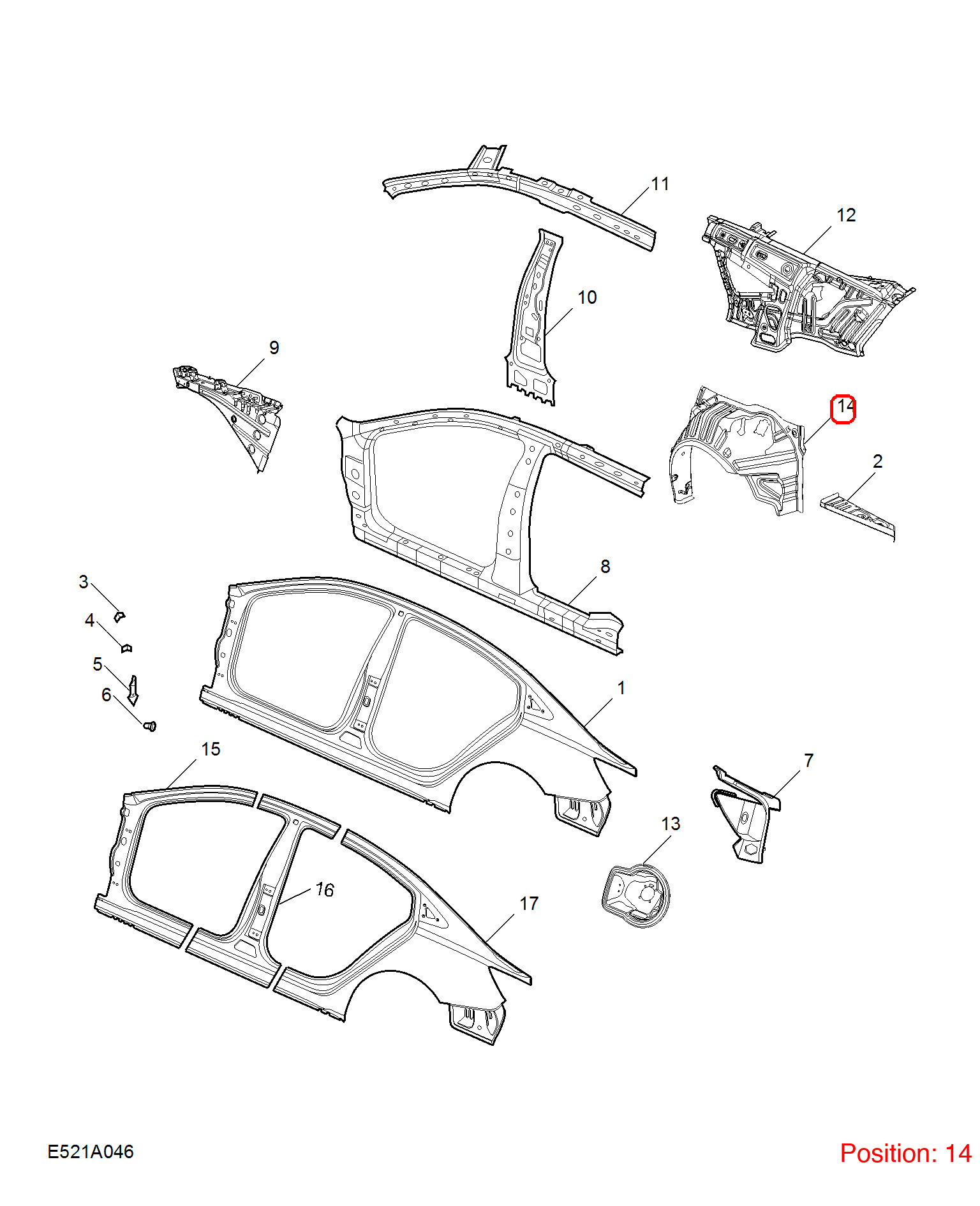 MG Fender Liner OEM 11046411SEPP FOR MG 11046411SEPP-MG_OEM