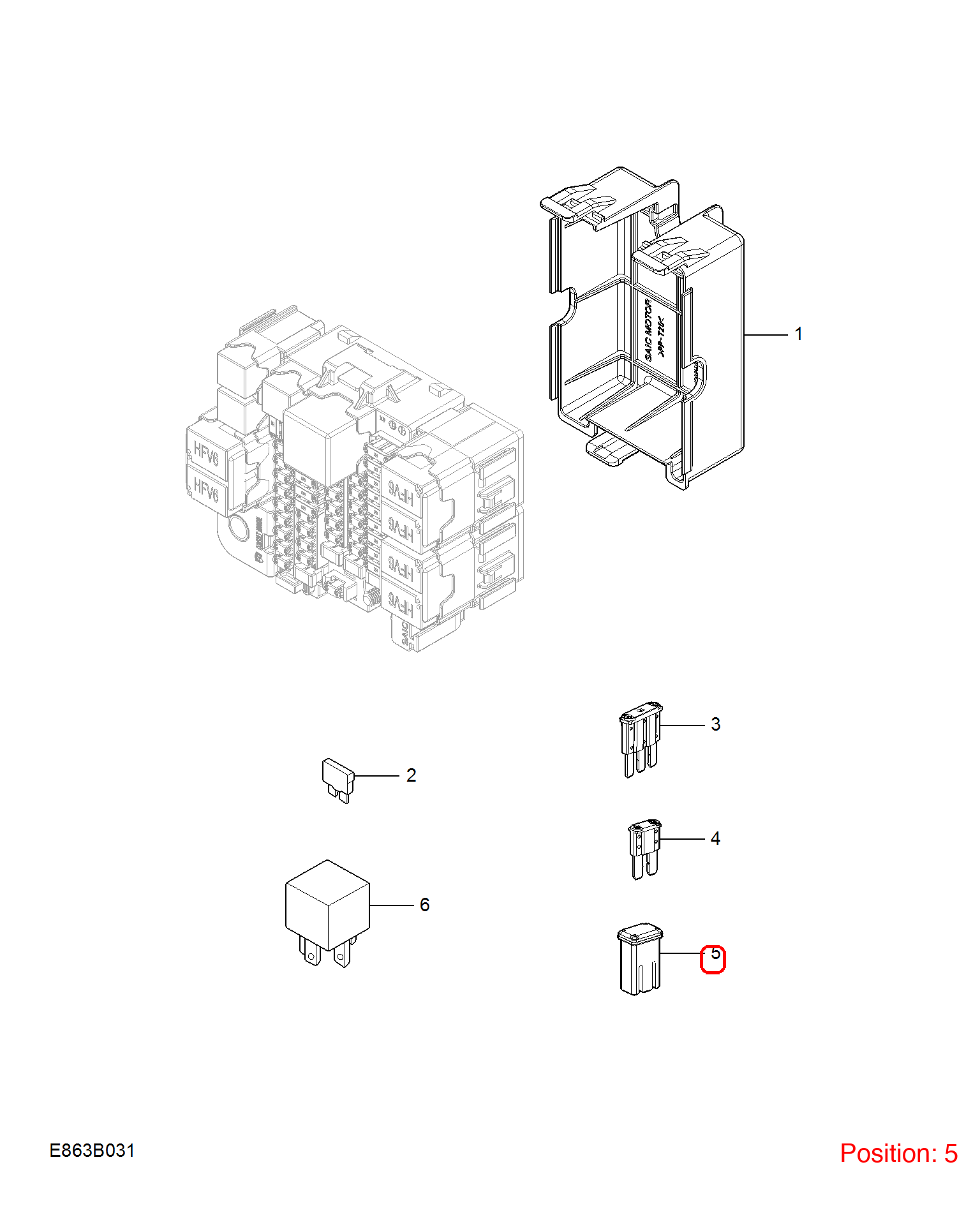 MG Fuses OEM 11051149 FOR MG5 11051149-MG_OEM