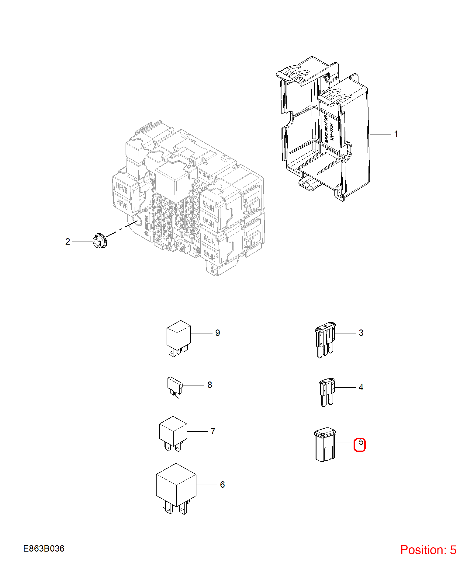 MG Fuses OEM 11051151 FOR MG5 11051151-MG_OEM