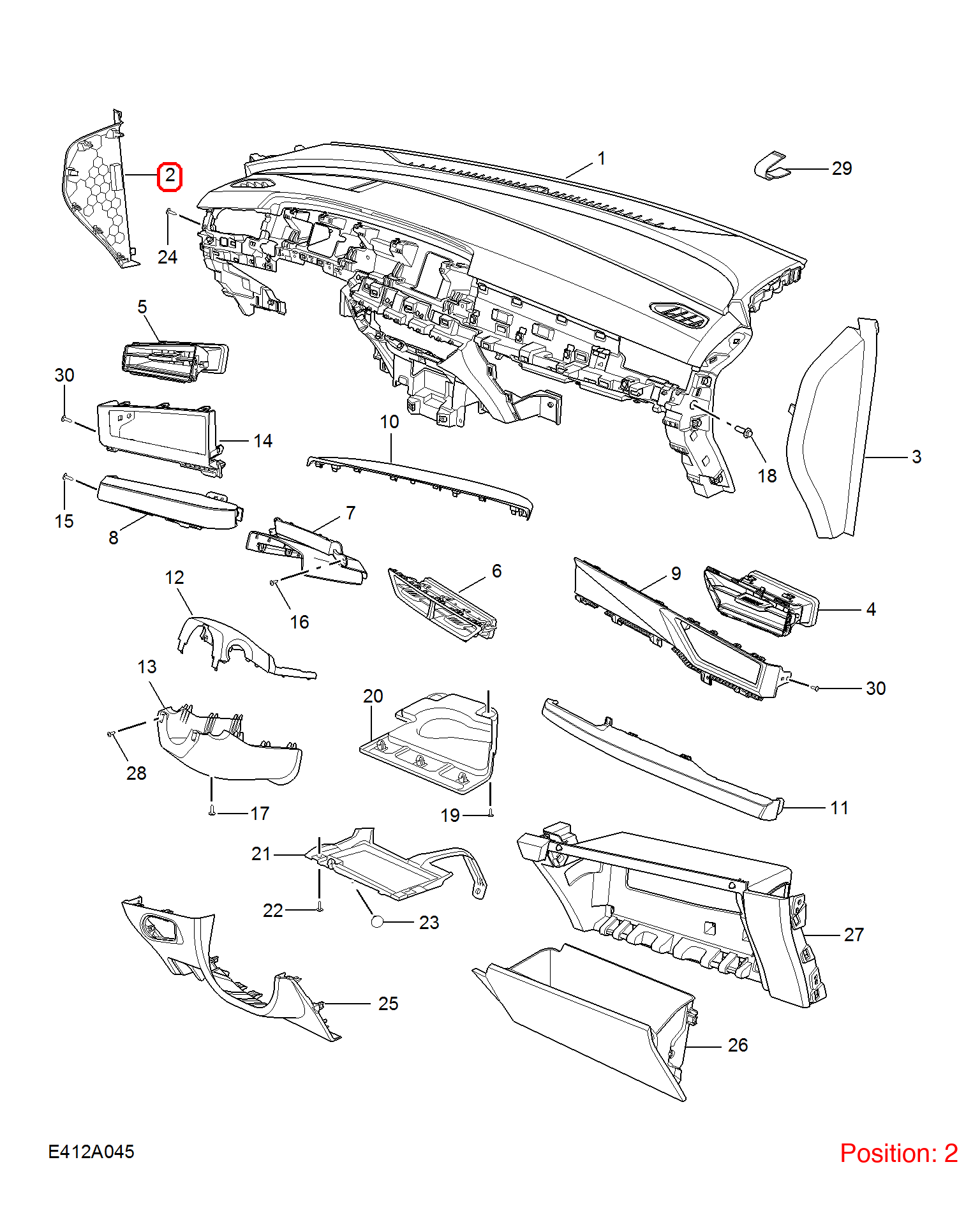 MG Instrument panel side trim OEM 11059806 FOR MG 11059806-MG_OEM