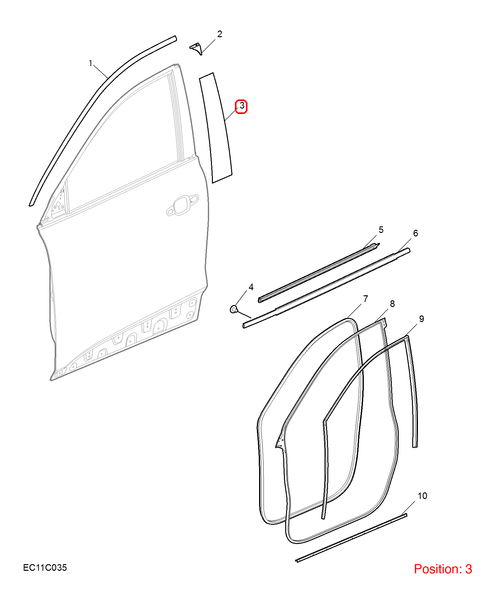 MG Door sticker OEM 11071112 FOR MG 11071112-MG_OEM
